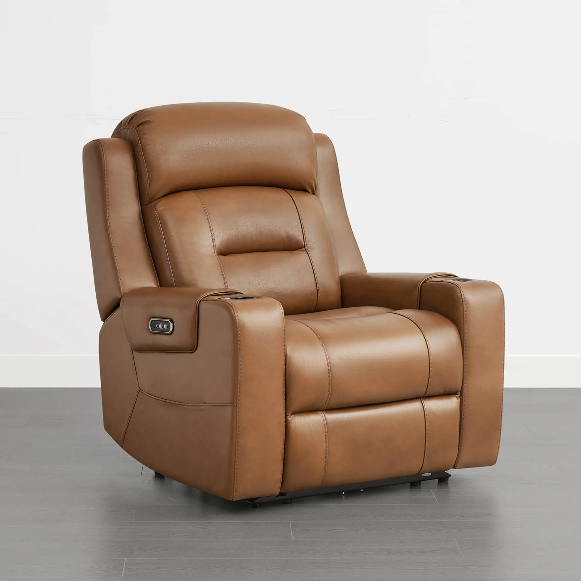 Garrison Genuine Leather Power Lay Flat Recliner with Power Headrest - Image 30