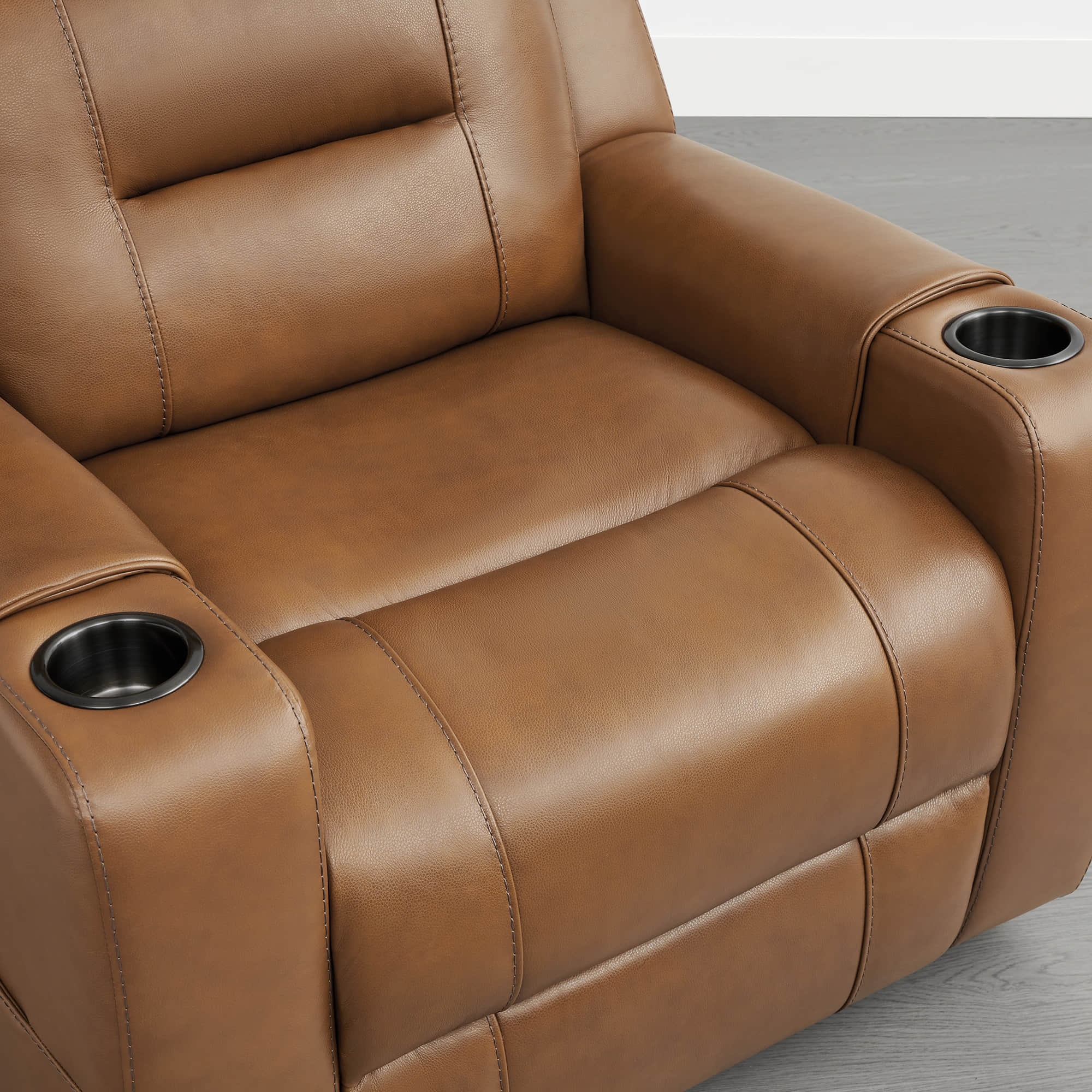 Garrison Genuine Leather Power Lay Flat Recliner with Power Headrest - Image 32