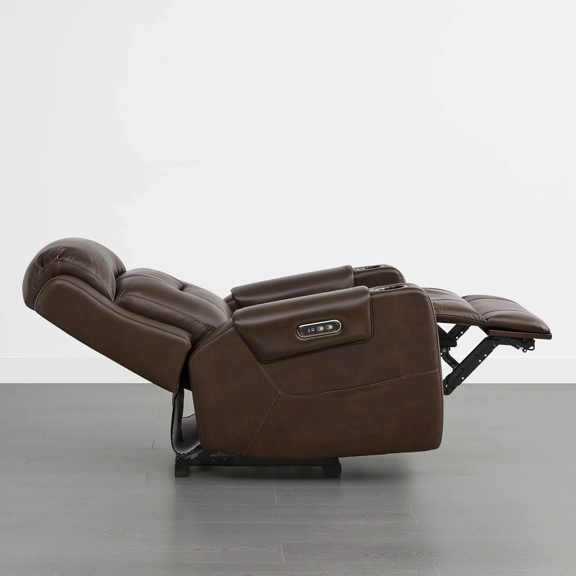 Garrison Genuine Leather Power Lay Flat Recliner with Power Headrest - Image 45