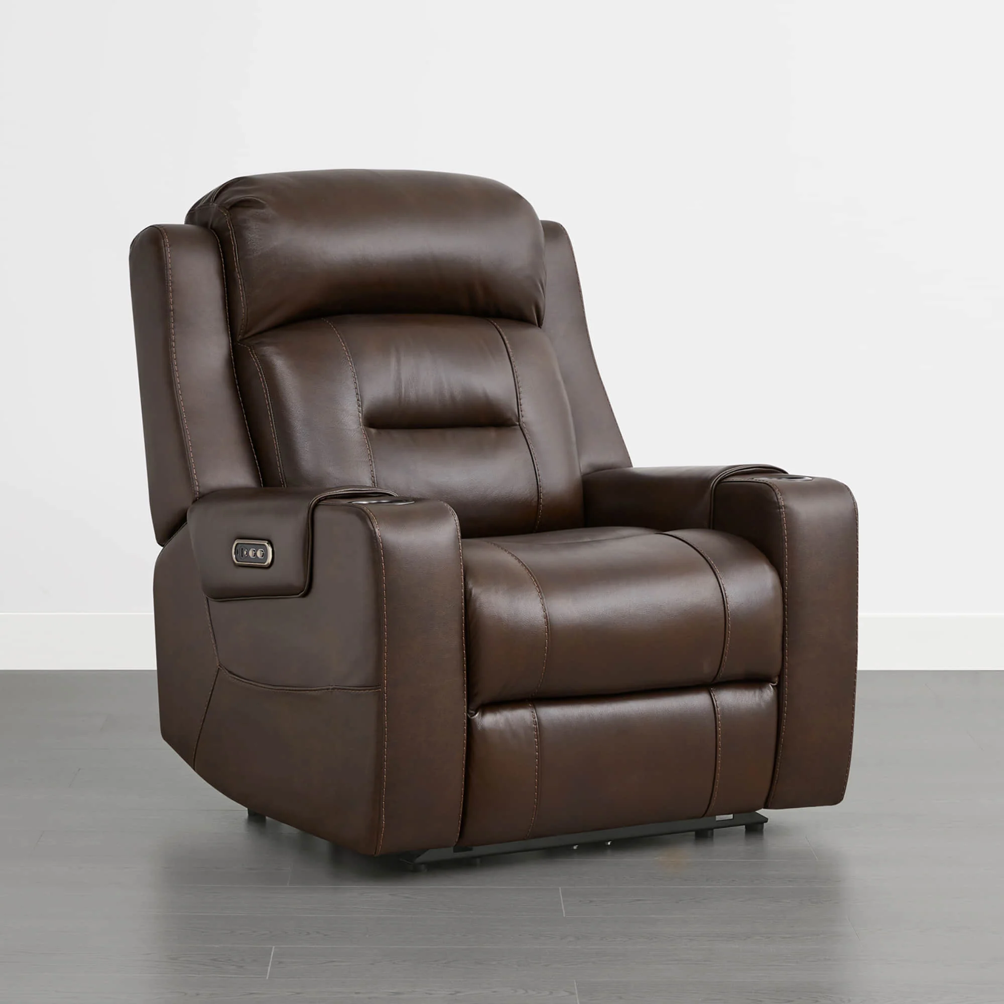 Garrison Genuine Leather Power Lay Flat Recliner with Power Headrest - Image 46