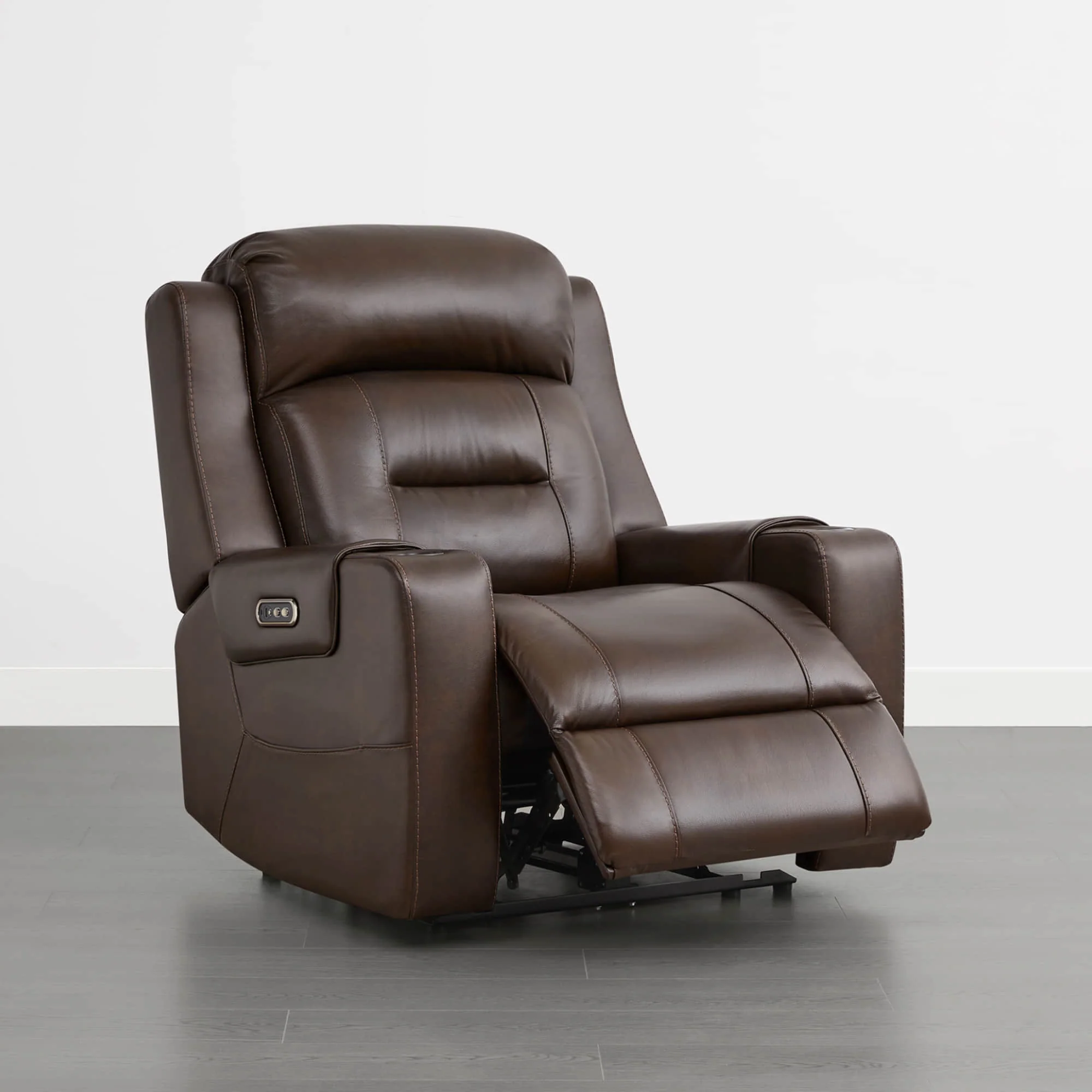 Garrison Genuine Leather Power Lay Flat Recliner with Power Headrest - Image 47