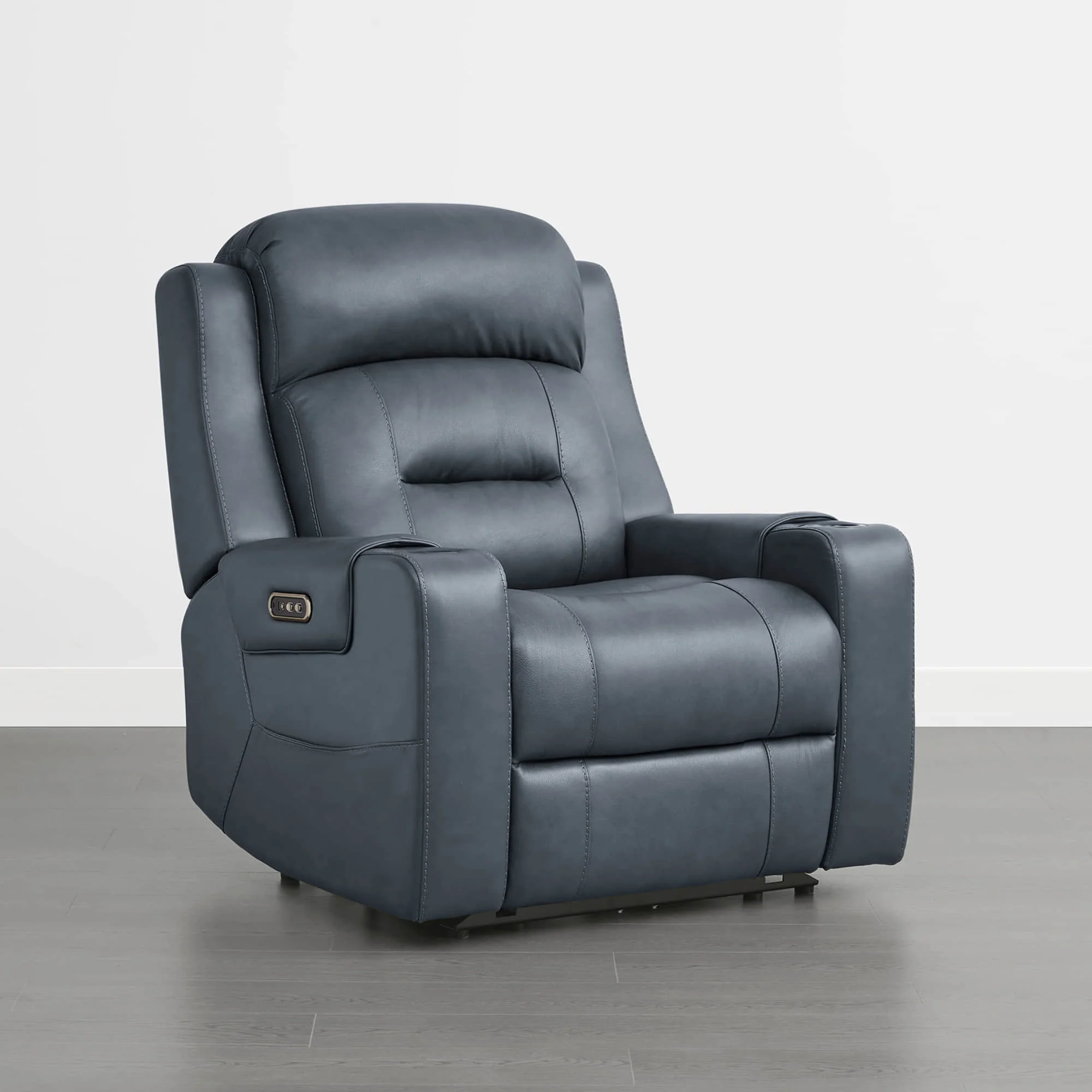 Garrison Genuine Leather Power Lay Flat Recliner with Power Headrest - Image 61