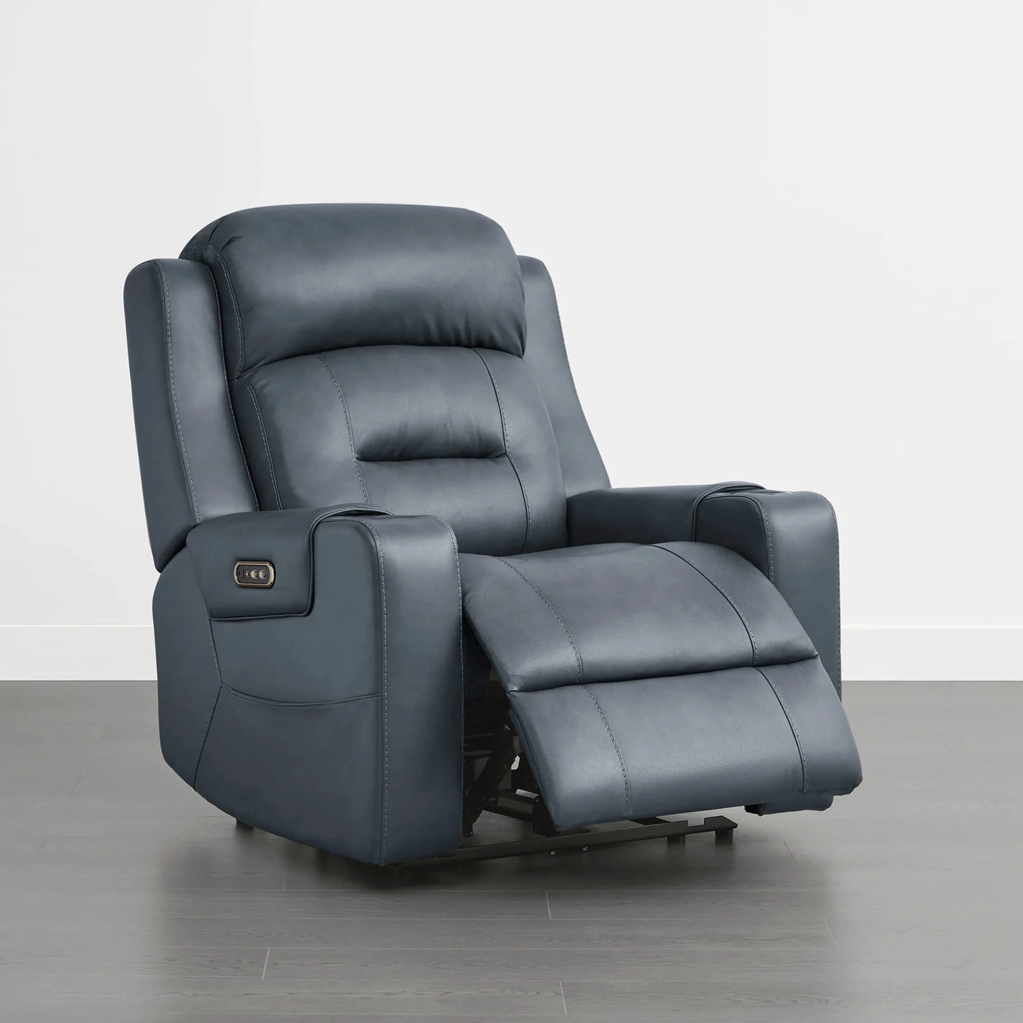 Garrison Genuine Leather Power Lay Flat Recliner with Power Headrest - Image 62