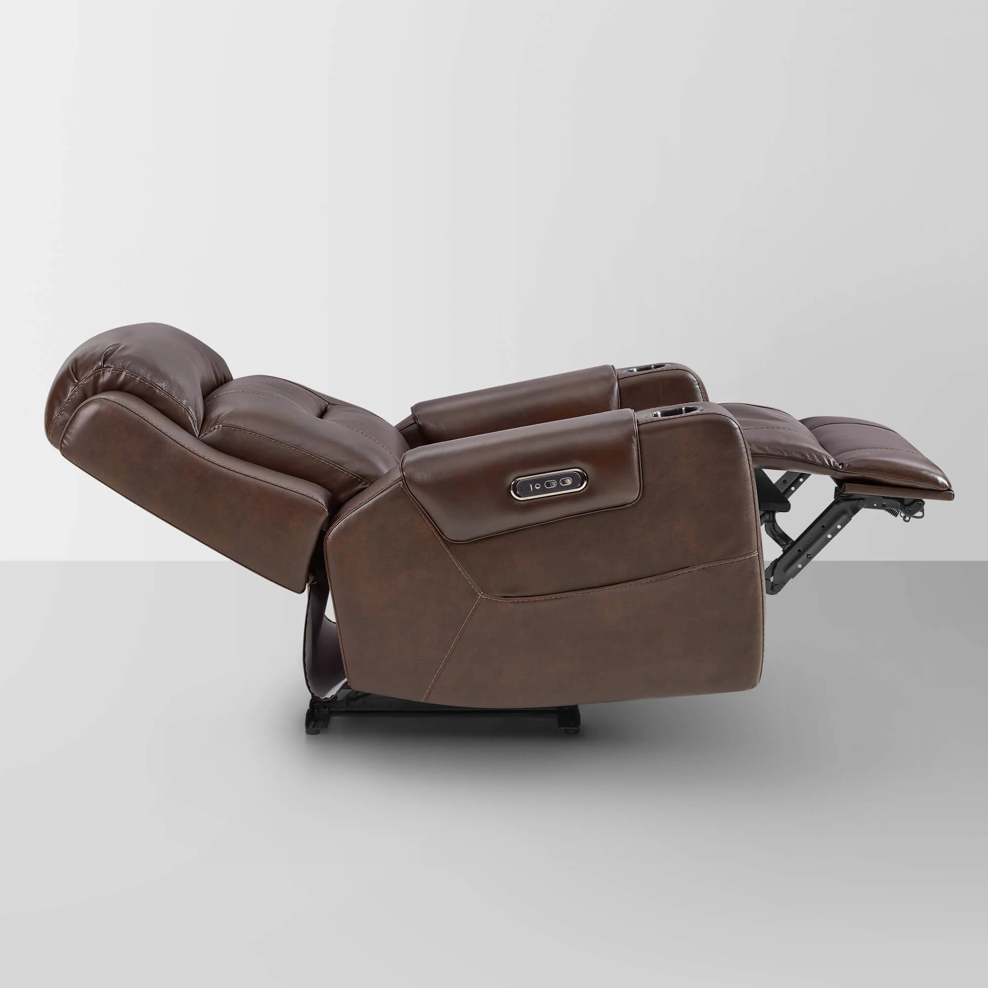 Garrison Genuine Leather Power Lay Flat Recliner with Power Headrest - Image 88