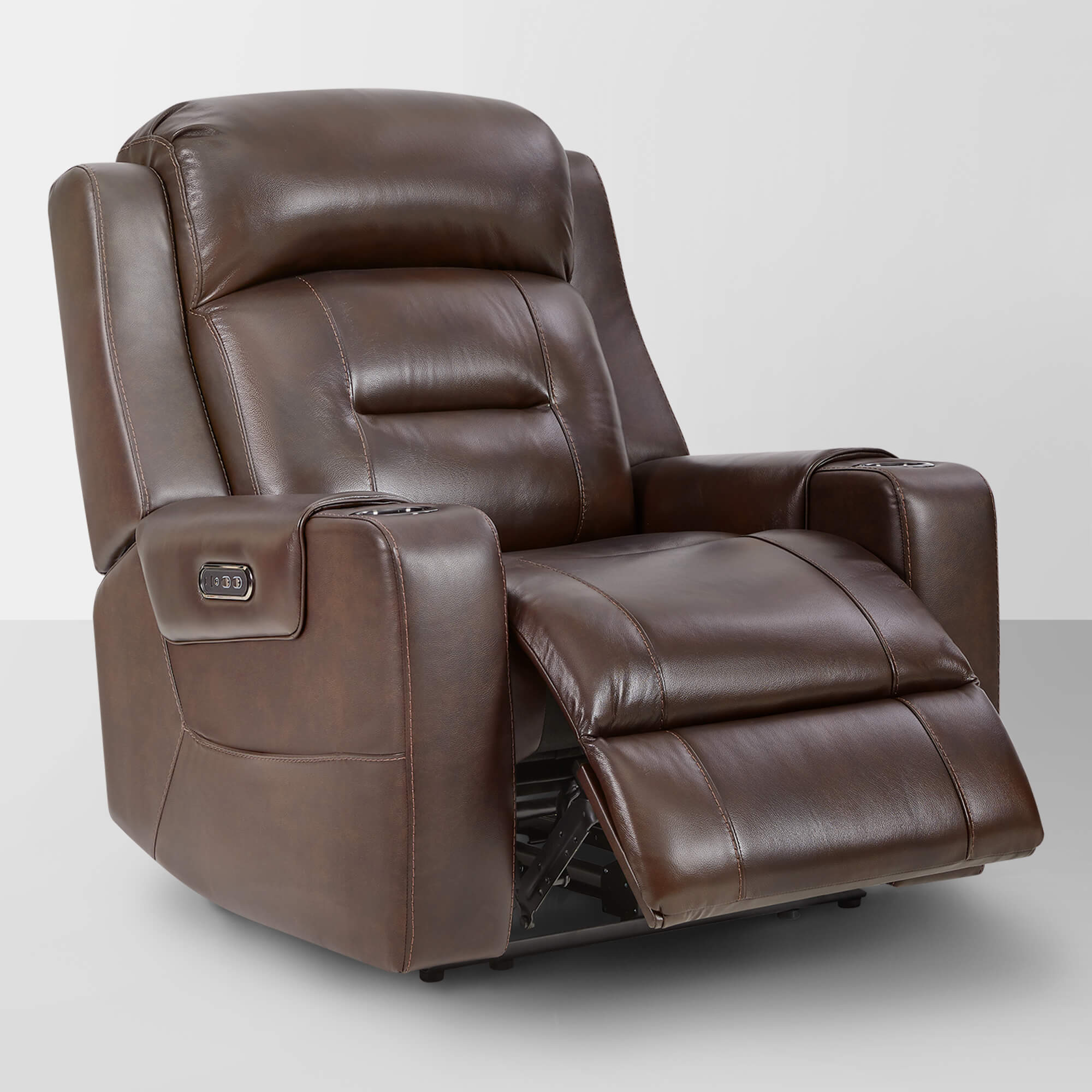 Garrison Genuine Leather Power Lay Flat Recliner with Power Headrest - Image 89