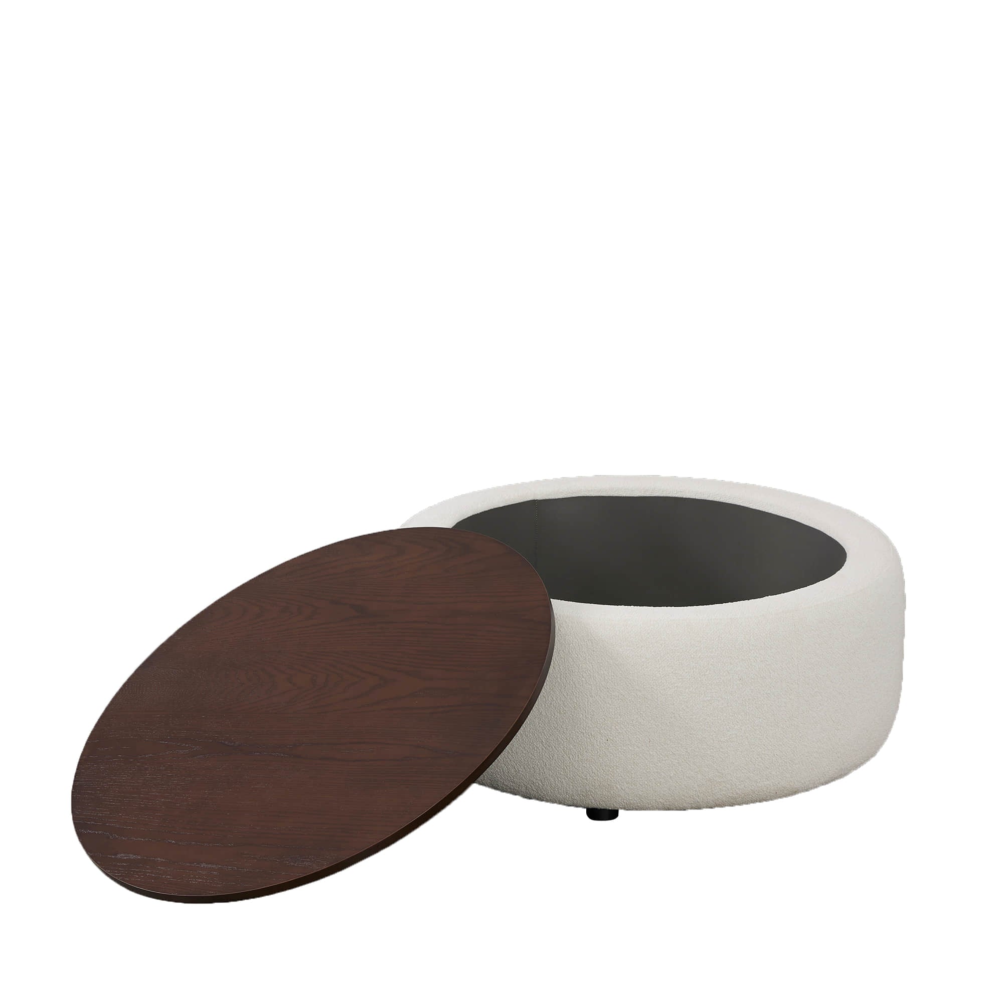Grace Round Storage Ottoman Coffee Table - Image 6
