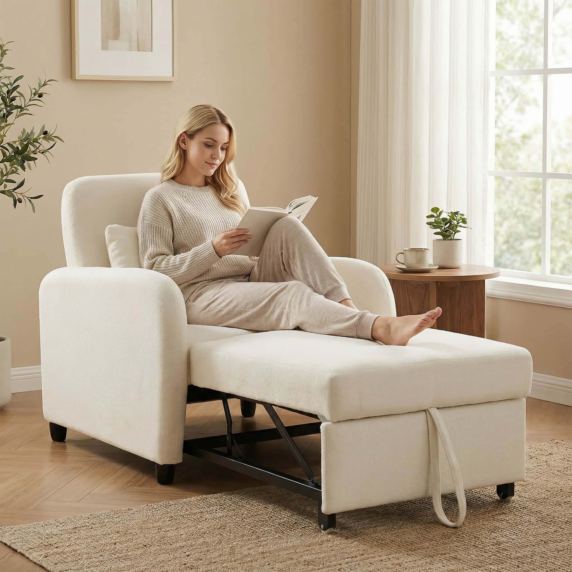 Greer Stylish Convertible Sleeper Chair - Image 3
