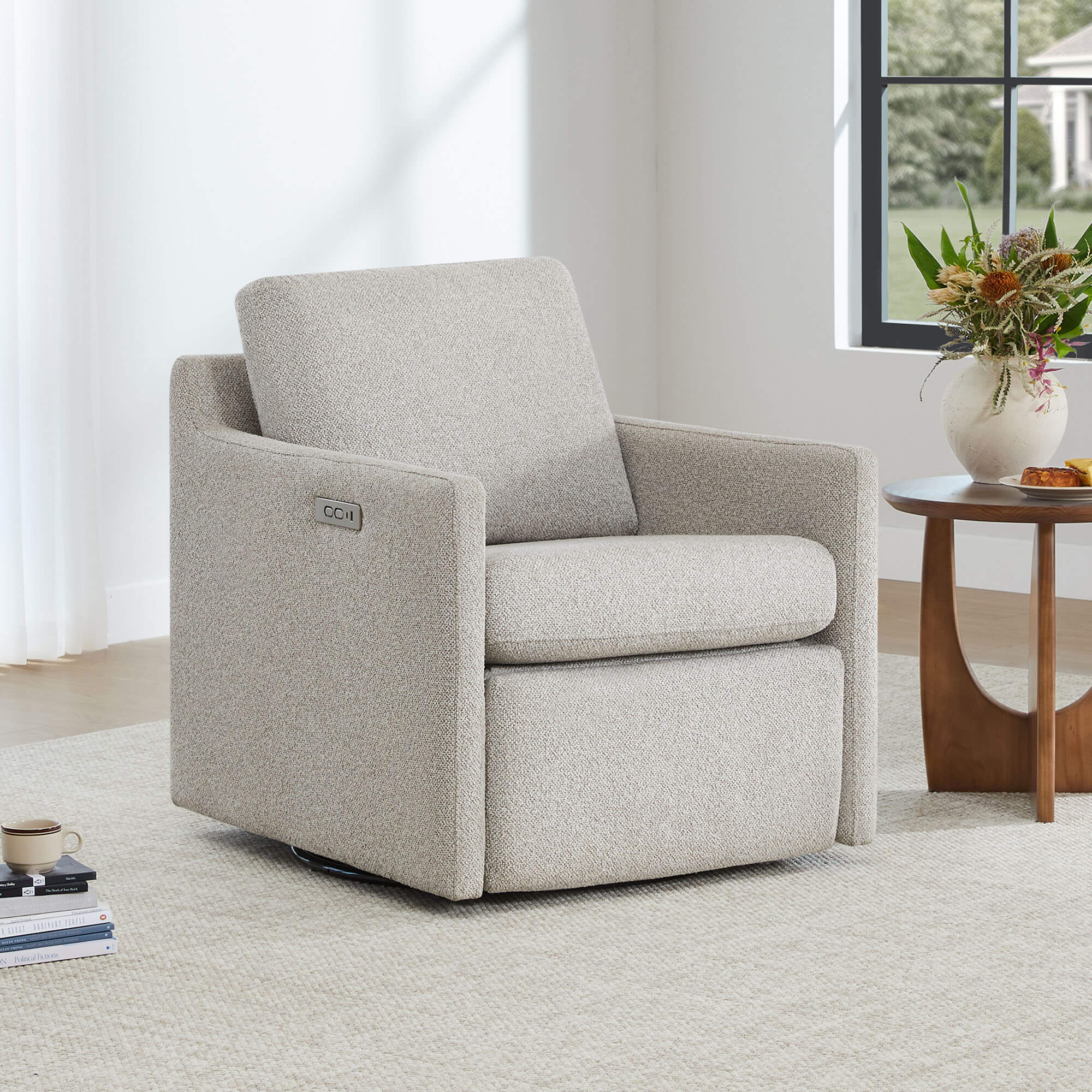 Henry Swivel Accent Chair with Electric Footrests & Charging Ports - Image 26
