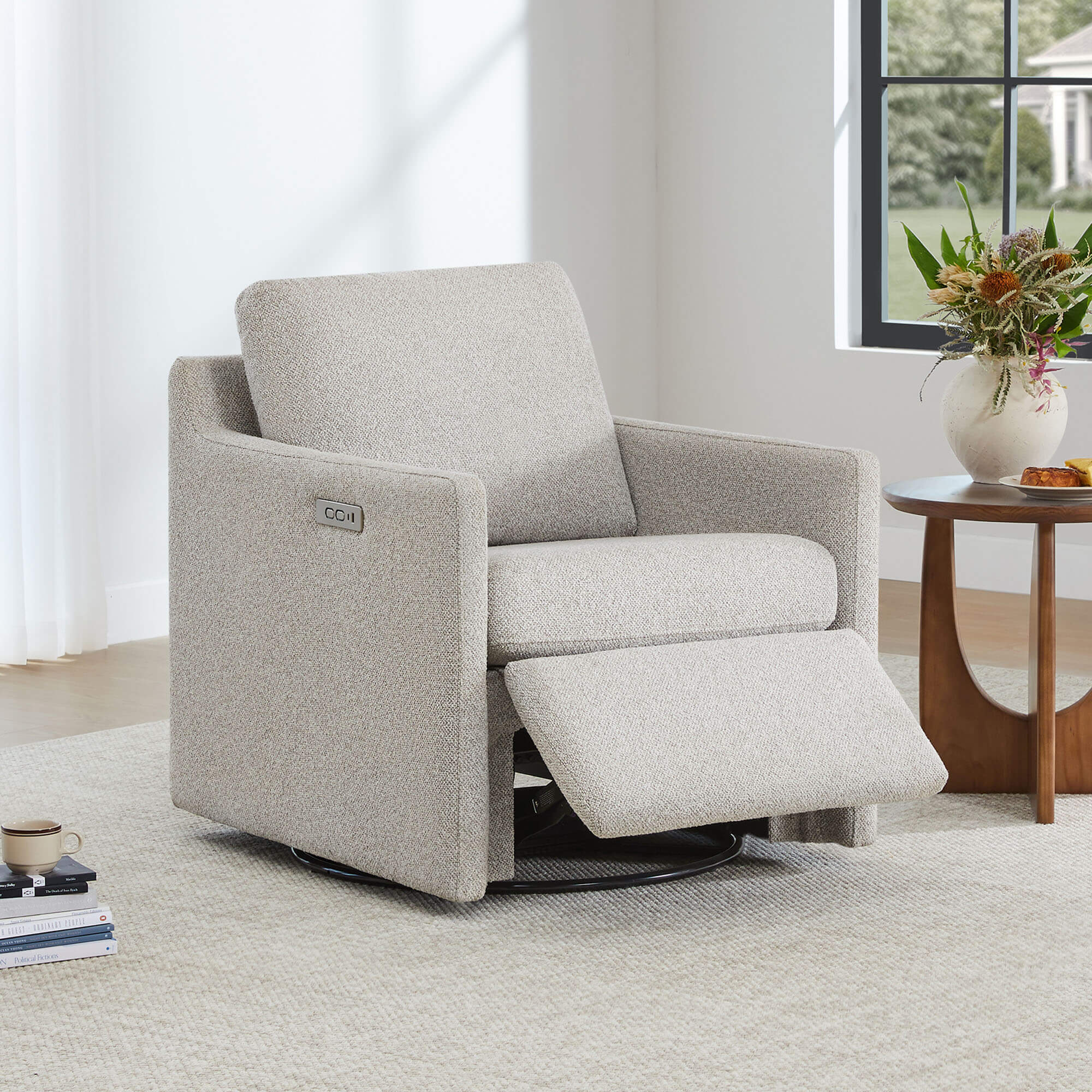 Henry Swivel Accent Chair with Electric Footrests & Charging Ports - Image 27