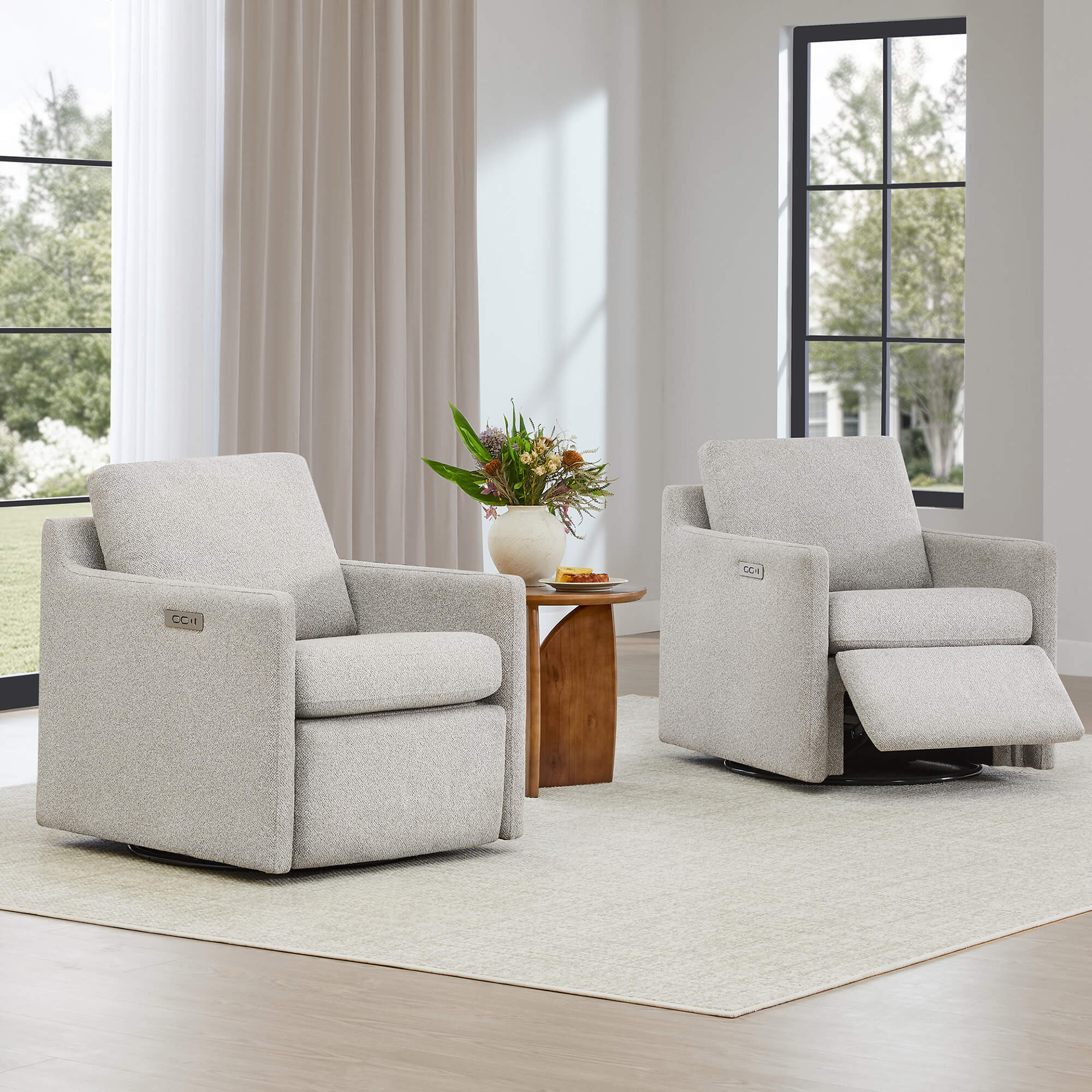 Henry Swivel Accent Chair with Electric Footrests & Charging Ports - Image 28