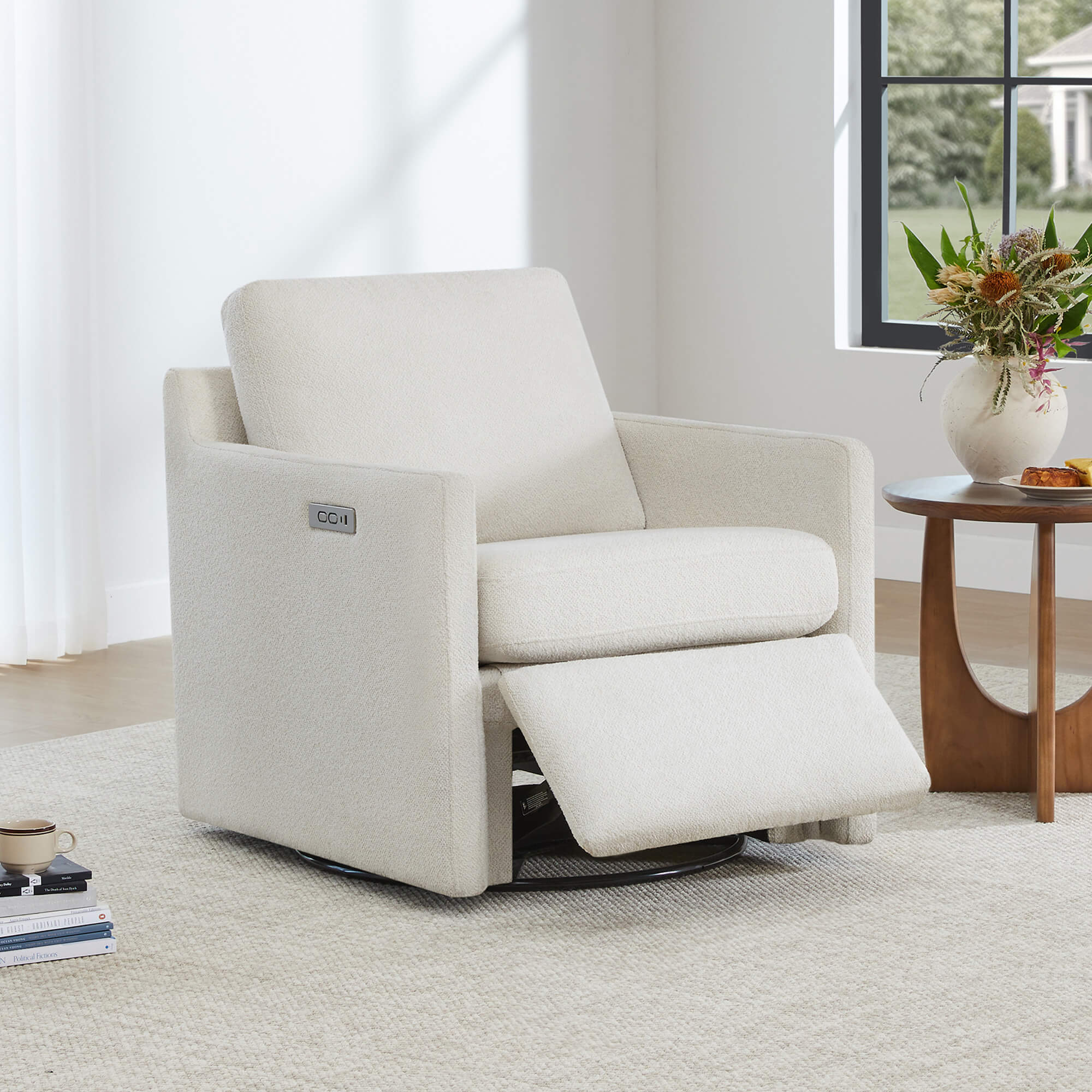 Henry Swivel Accent Chair with Electric Footrests & Charging Ports - Image 30