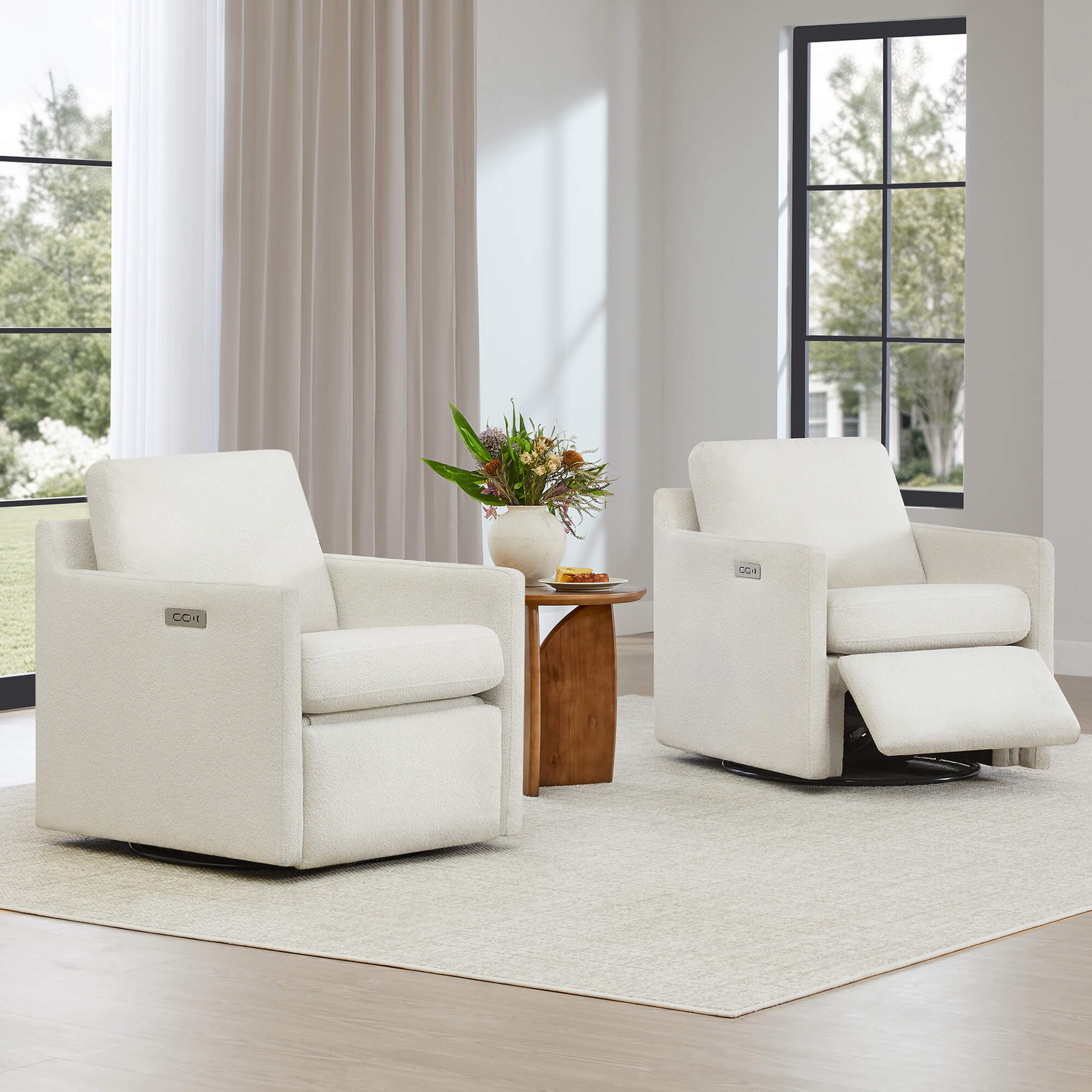 Henry Swivel Accent Chair with Electric Footrests & Charging Ports - Image 31