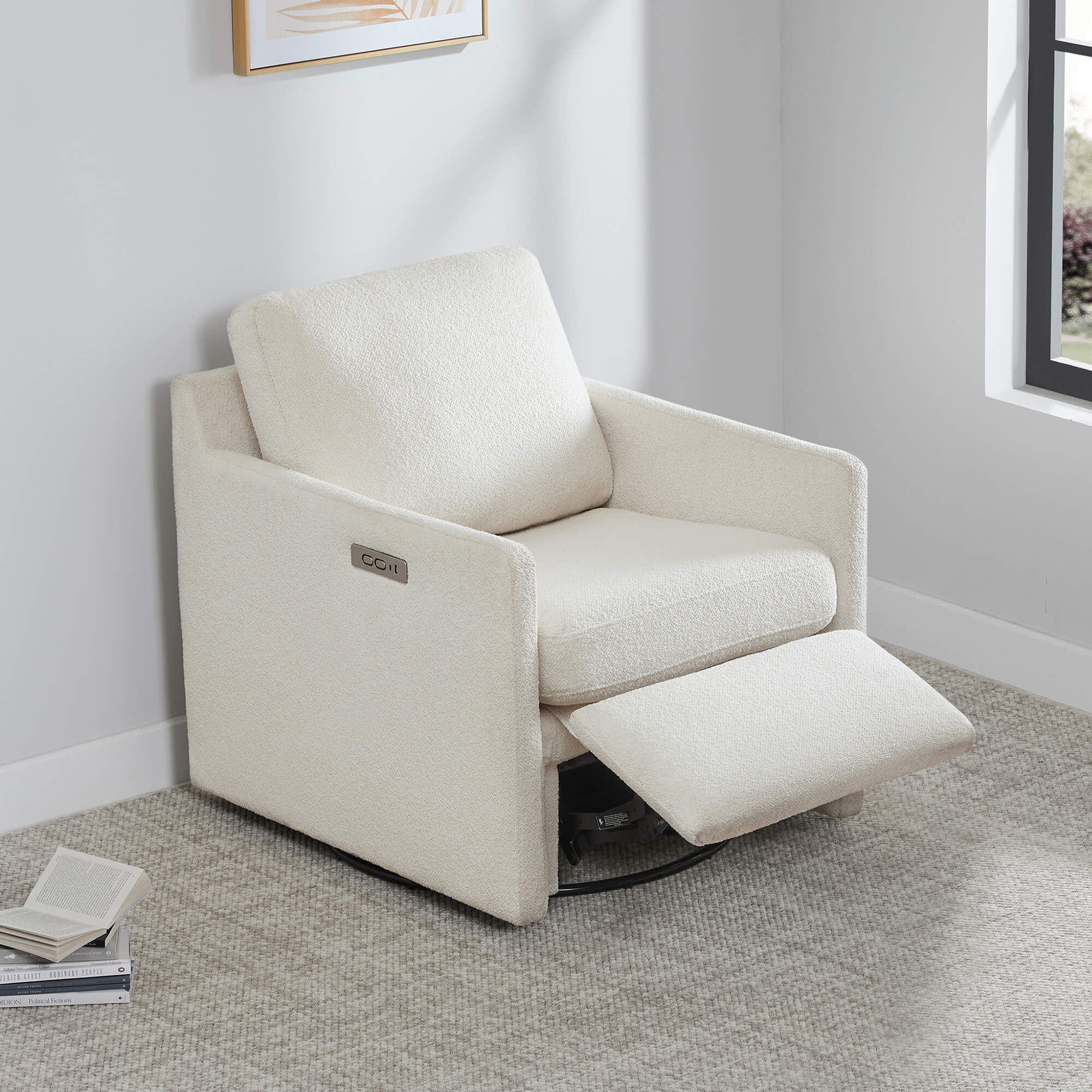 Henry Swivel Accent Chair with Electric Footrests & Charging Ports - Image 32