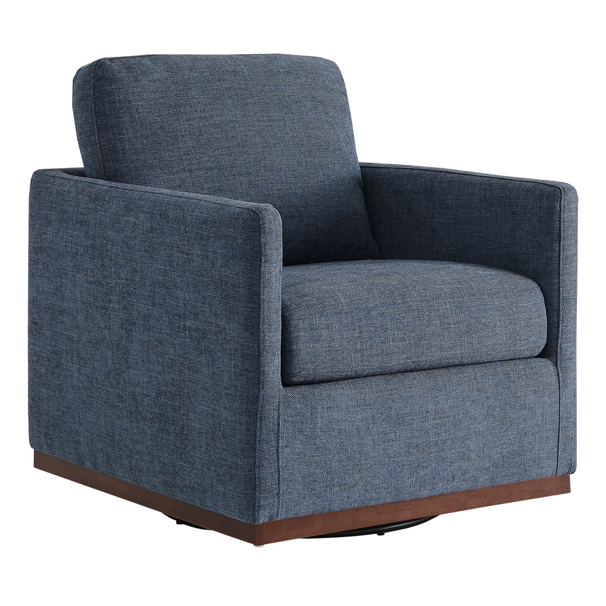 Henry Swivel Accent Chair with Wood Base - Image 56