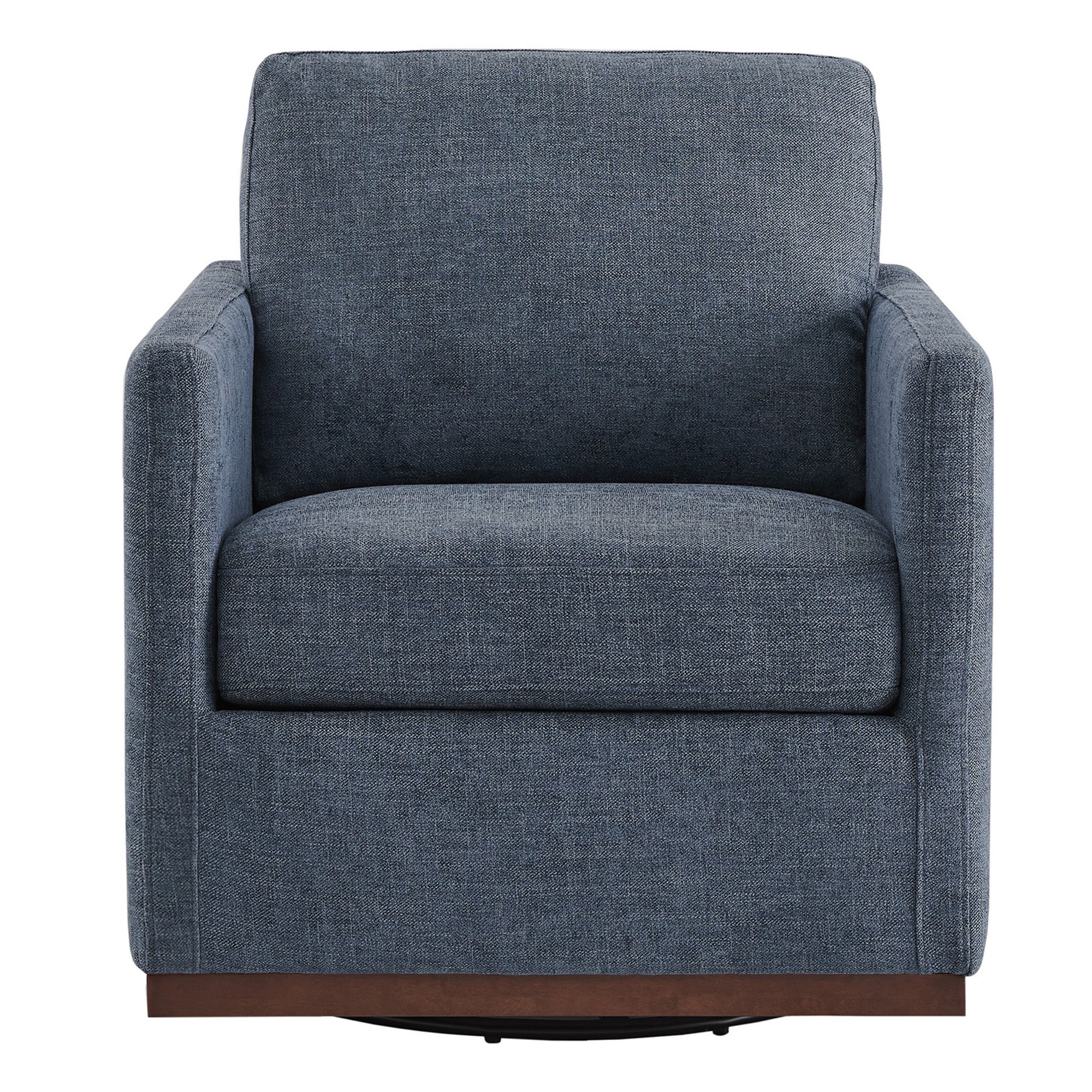 Henry Swivel Accent Chair with Wood Base - Image 59