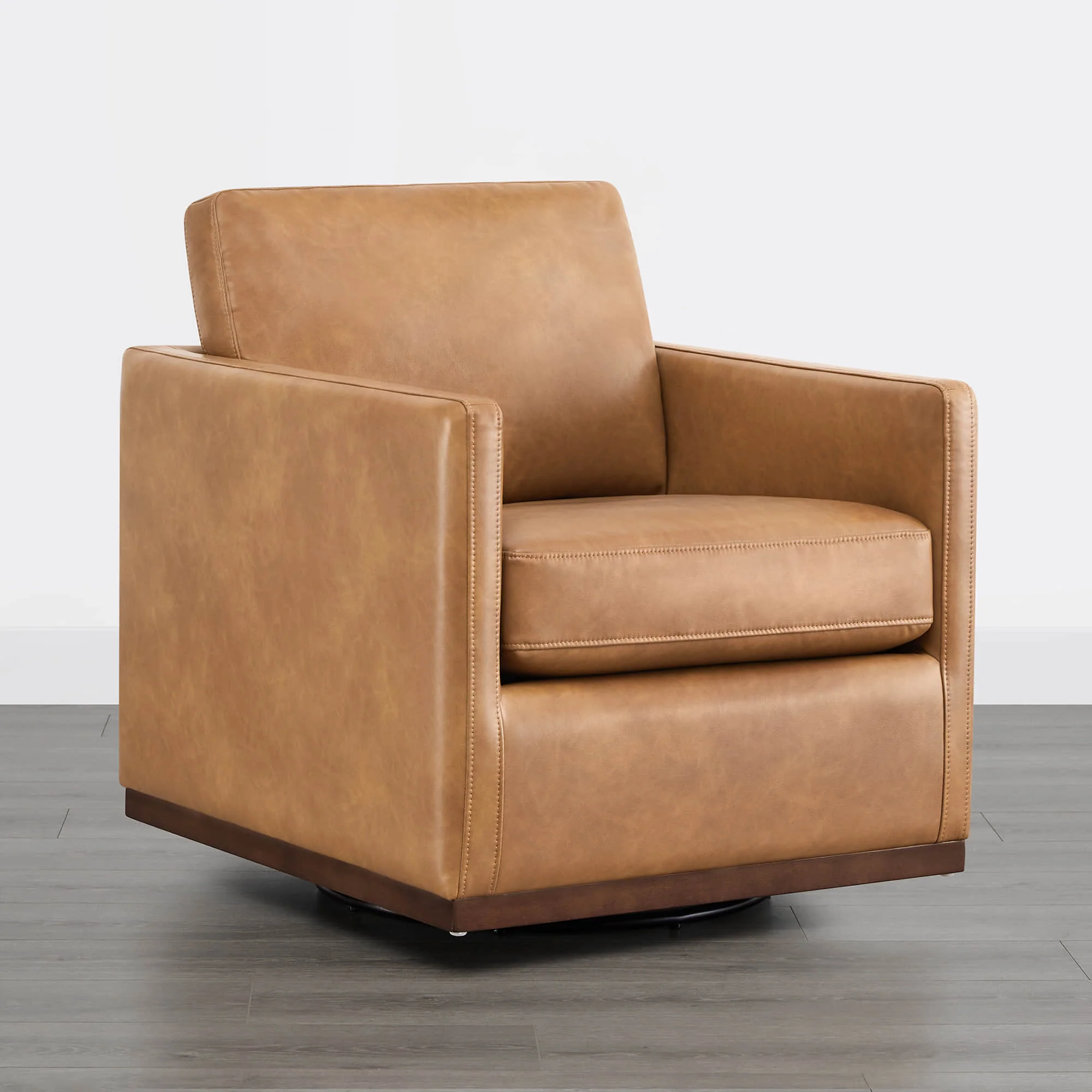 Henry Swivel Accent Chair with Wood Base - Image 92