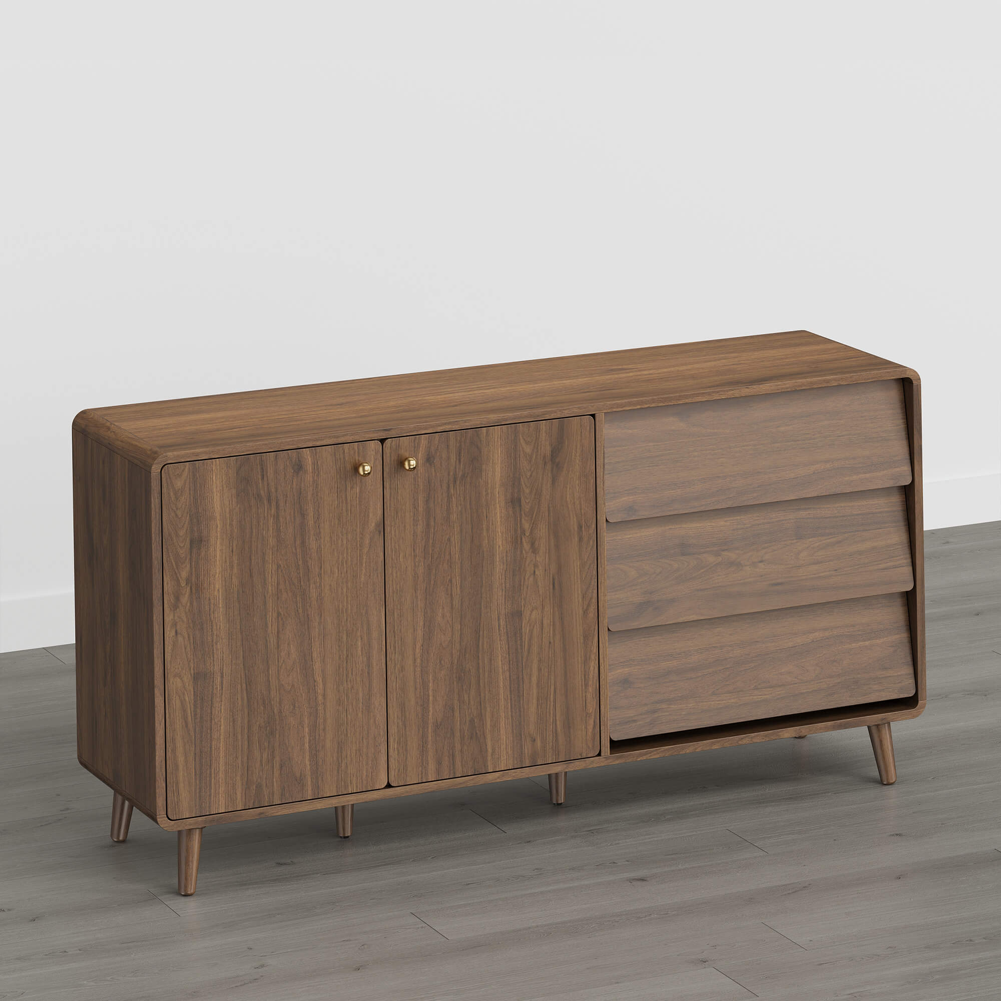 58” Hudson Mid-century Arc-Shaped Sideboard - Image 3