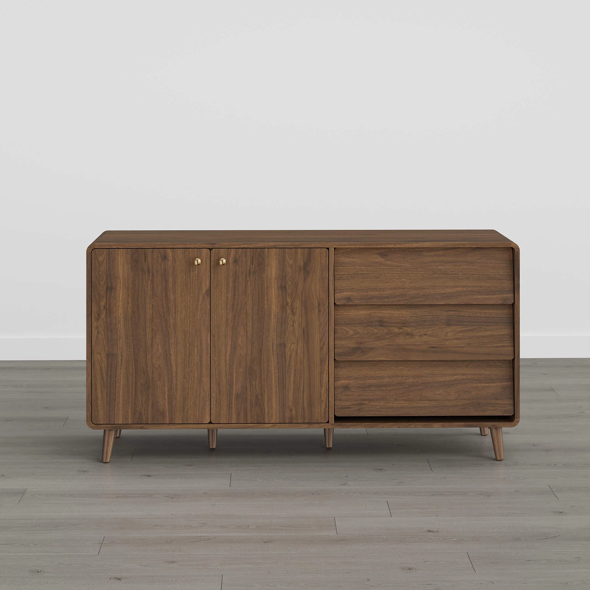 58” Hudson Mid-century Arc-Shaped Sideboard - Image 8