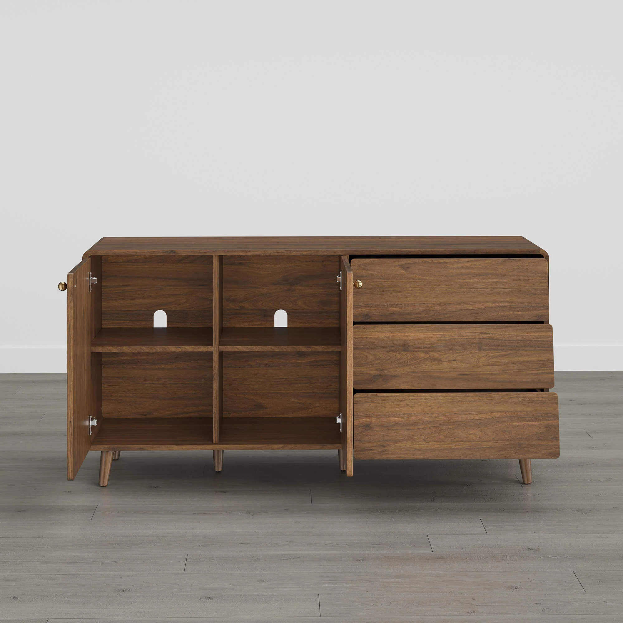 58” Hudson Mid-century Arc-Shaped Sideboard - Image 9