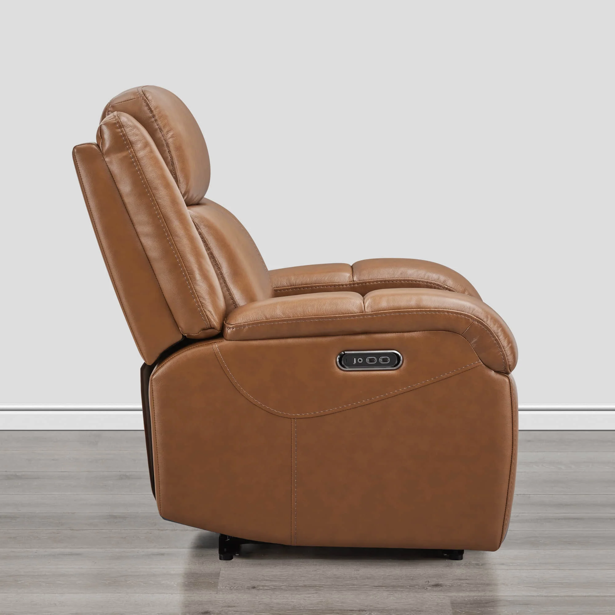 Isaac Genuine Leather Wall Hugger Power Recliner with Power Headrest - Image 10