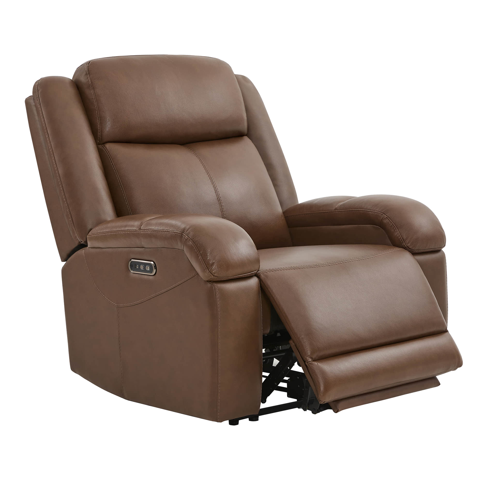 Isaac Genuine Leather Wall Hugger Power Recliner with Power Headrest - Image 100