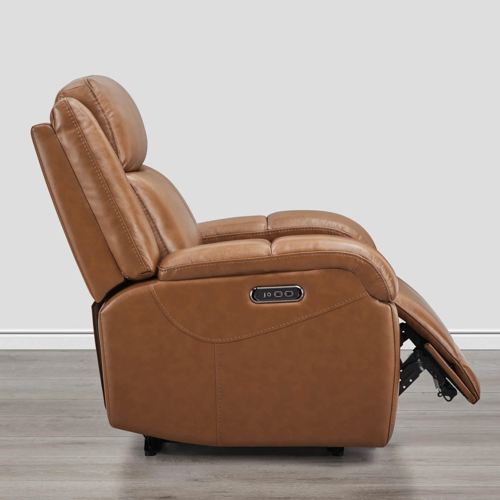 Isaac Genuine Leather Wall Hugger Power Recliner with Power Headrest - Image 11