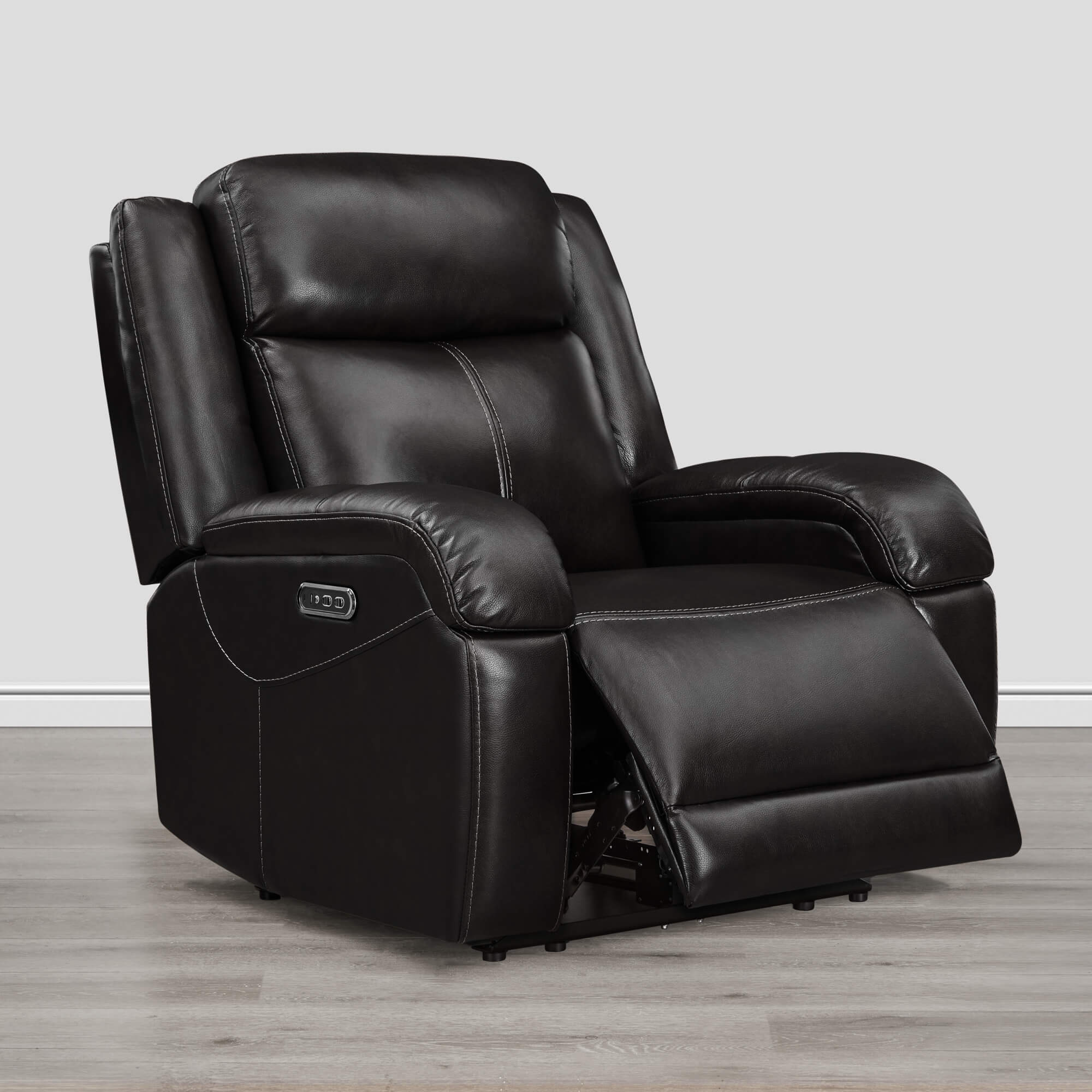 Isaac Genuine Leather Wall Hugger Power Recliner with Power Headrest - Image 112
