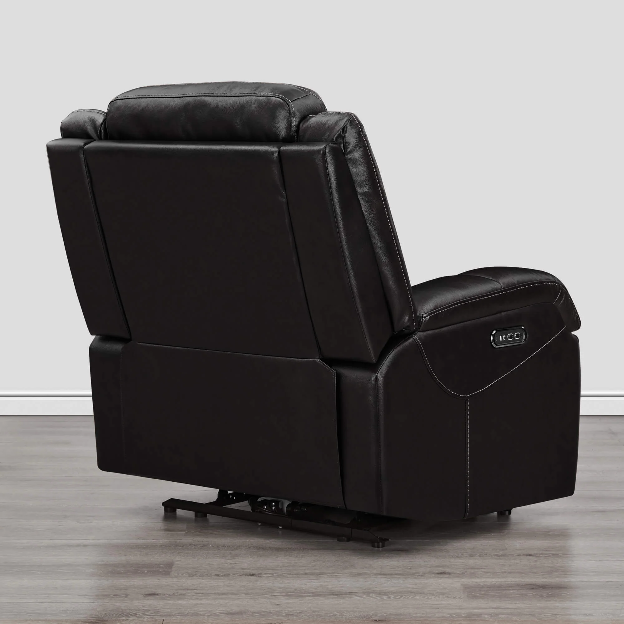 Isaac Genuine Leather Wall Hugger Power Recliner with Power Headrest - Image 113