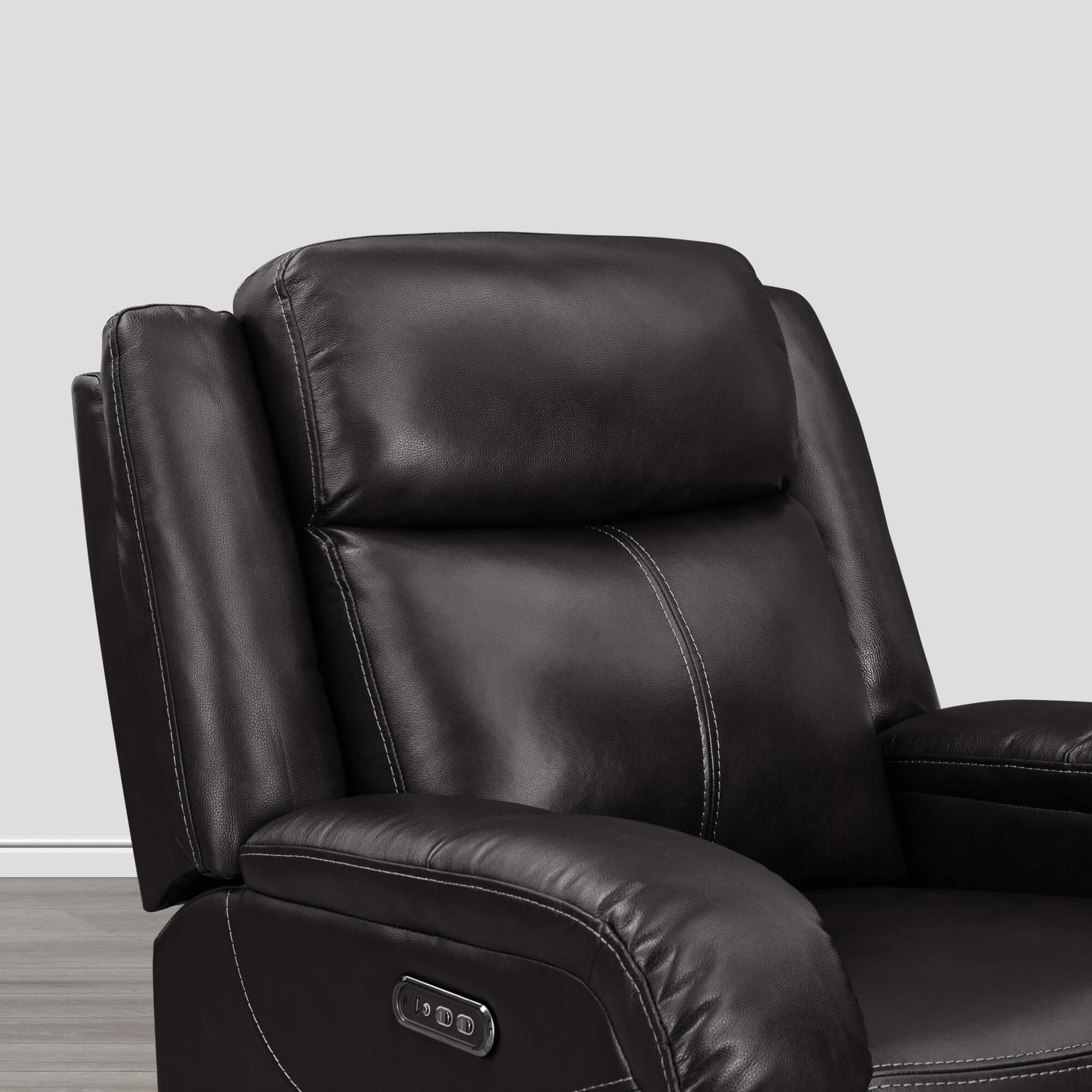 Isaac Genuine Leather Wall Hugger Power Recliner with Power Headrest - Image 114