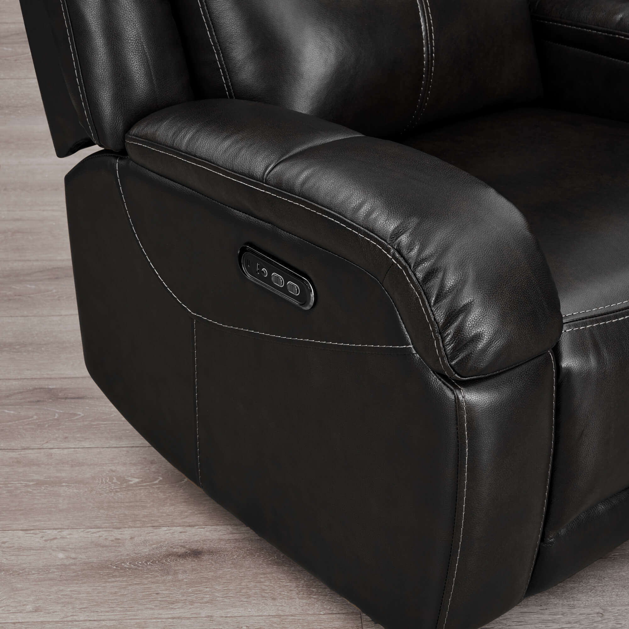Isaac Genuine Leather Wall Hugger Power Recliner with Power Headrest - Image 115