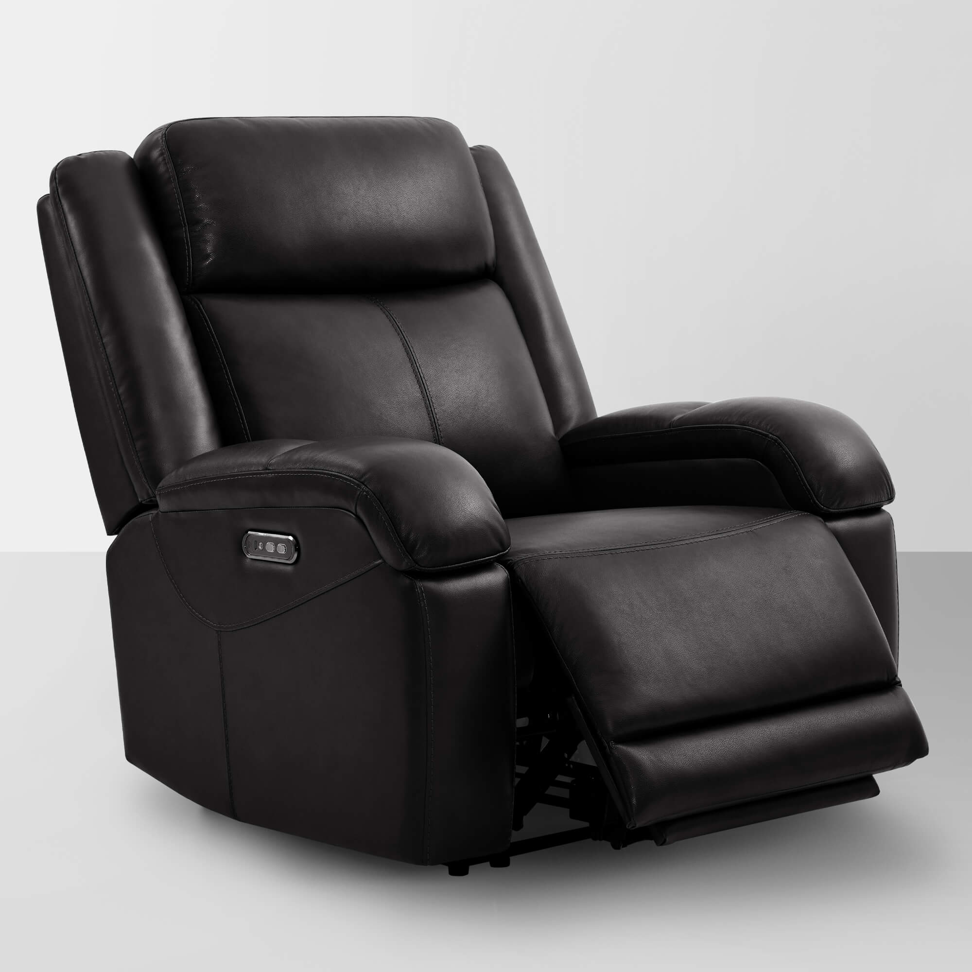 Isaac Genuine Leather Wall Hugger Power Recliner with Power Headrest - Image 126