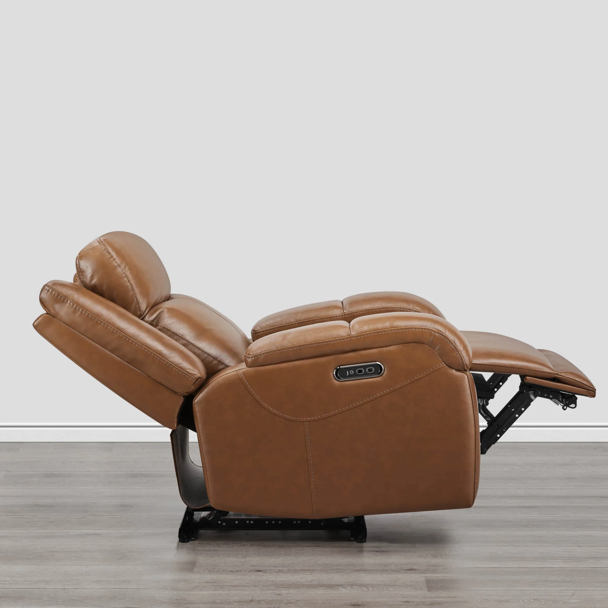 Isaac Genuine Leather Wall Hugger Power Recliner with Power Headrest - Image 13
