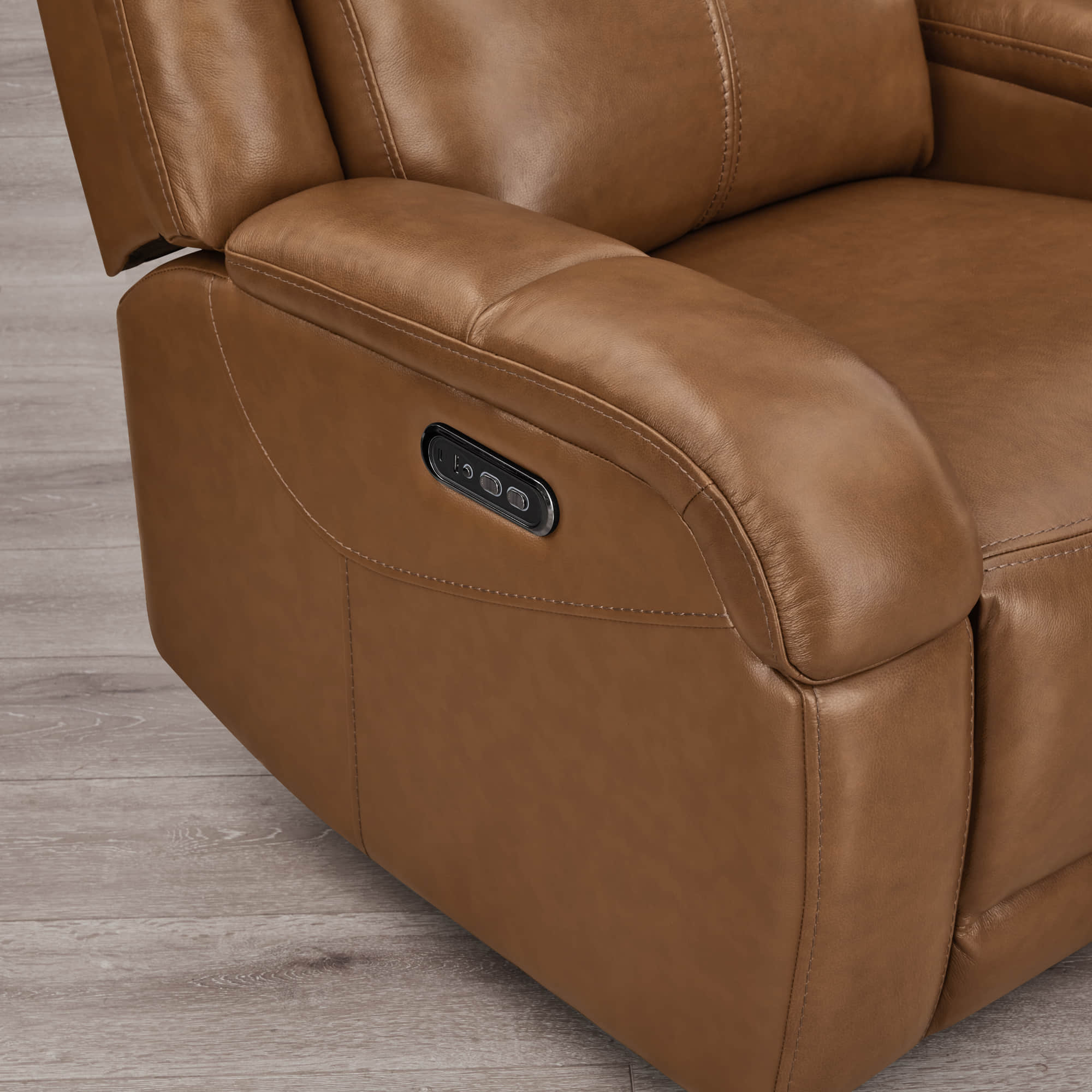 Isaac Genuine Leather Wall Hugger Power Recliner with Power Headrest - Image 18