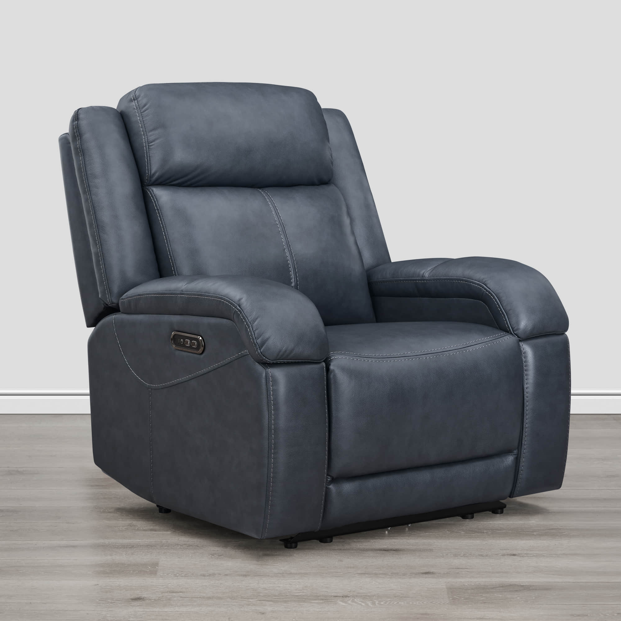 Isaac Genuine Leather Wall Hugger Power Recliner with Power Headrest - Image 25