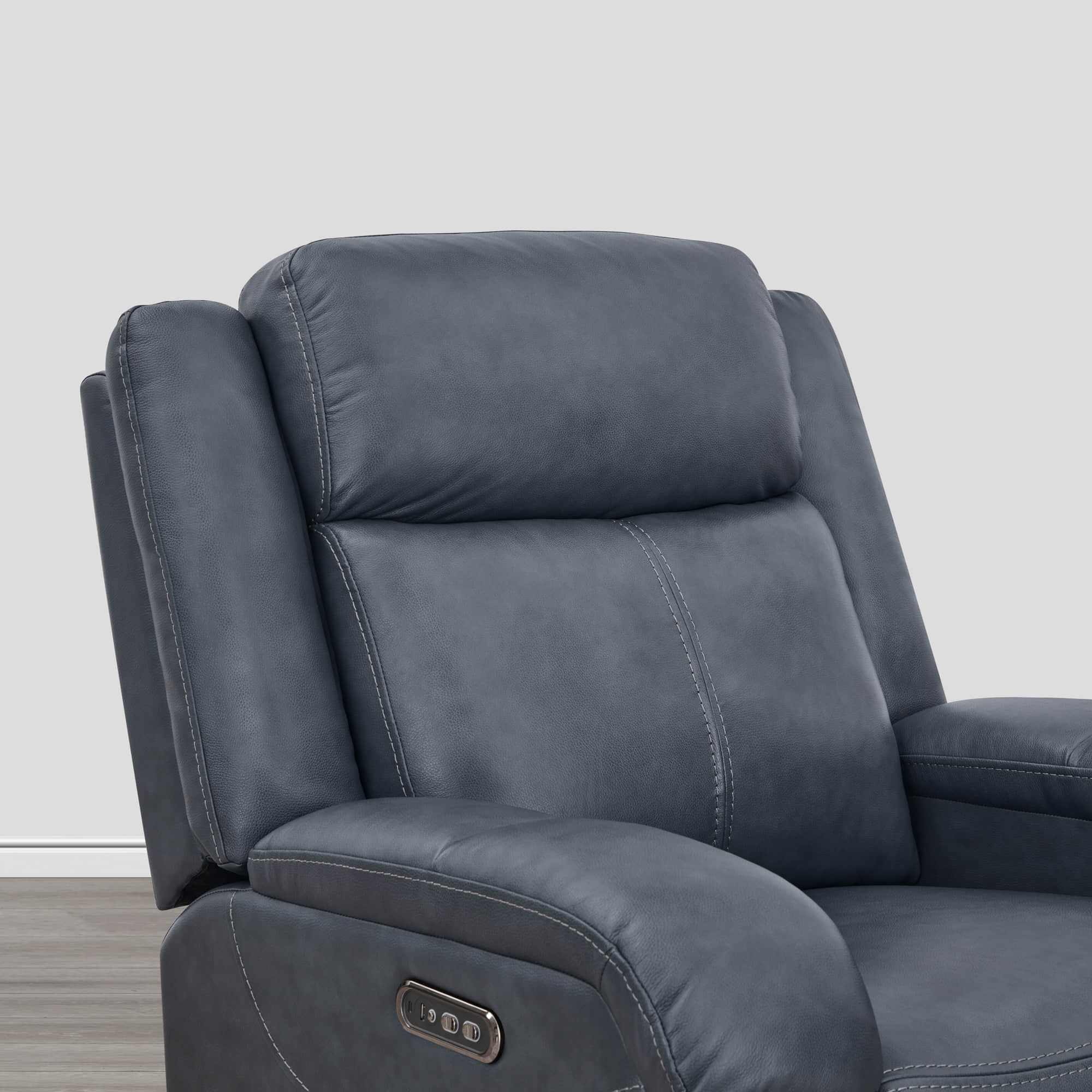 Isaac Genuine Leather Wall Hugger Power Recliner with Power Headrest - Image 27