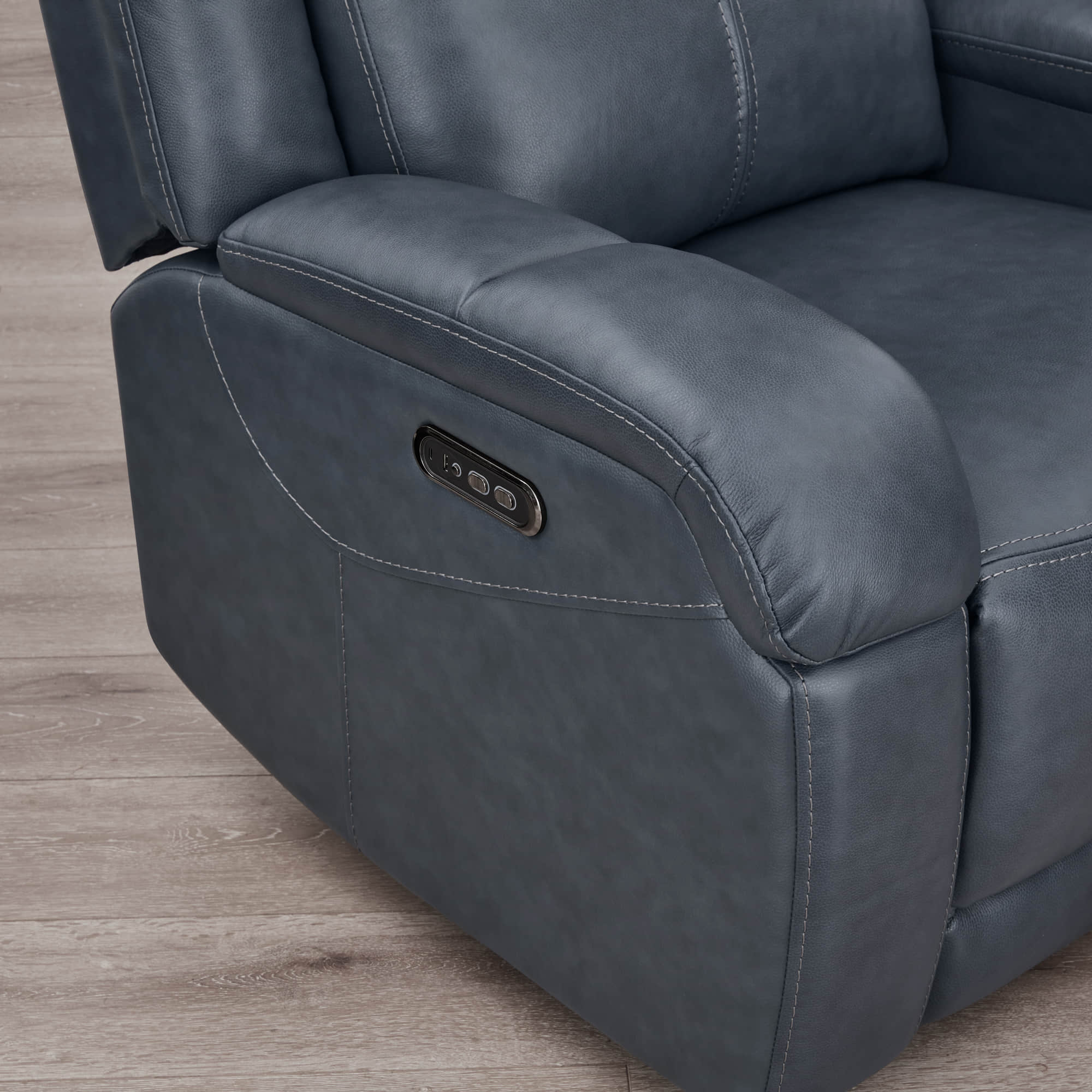 Isaac Genuine Leather Wall Hugger Power Recliner with Power Headrest - Image 28