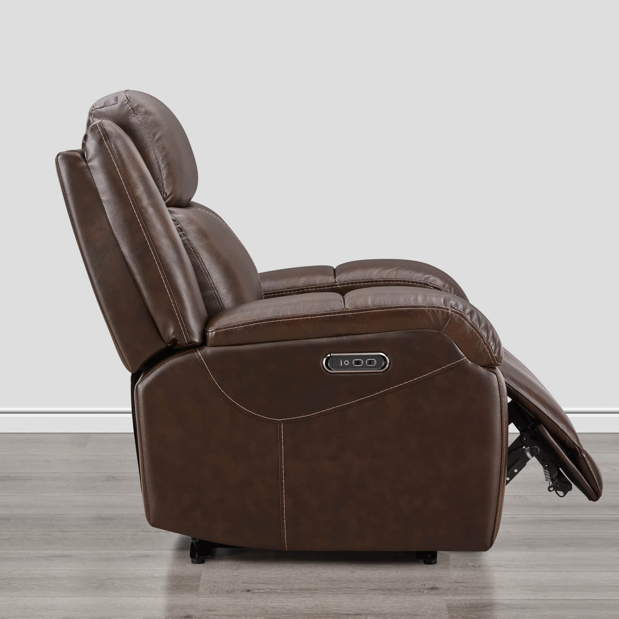Isaac Genuine Leather Wall Hugger Power Recliner with Power Headrest - Image 31