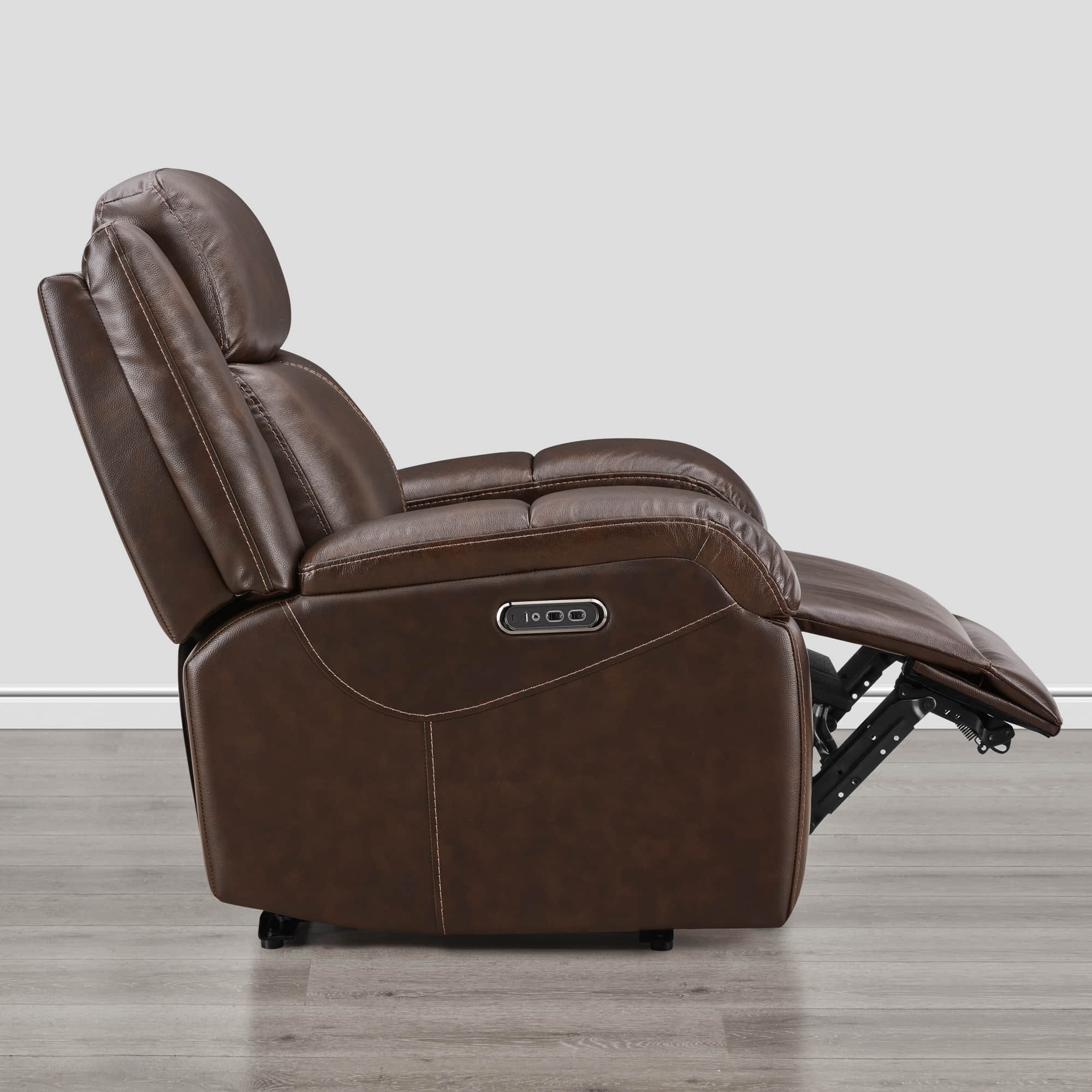 Isaac Genuine Leather Wall Hugger Power Recliner with Power Headrest - Image 32