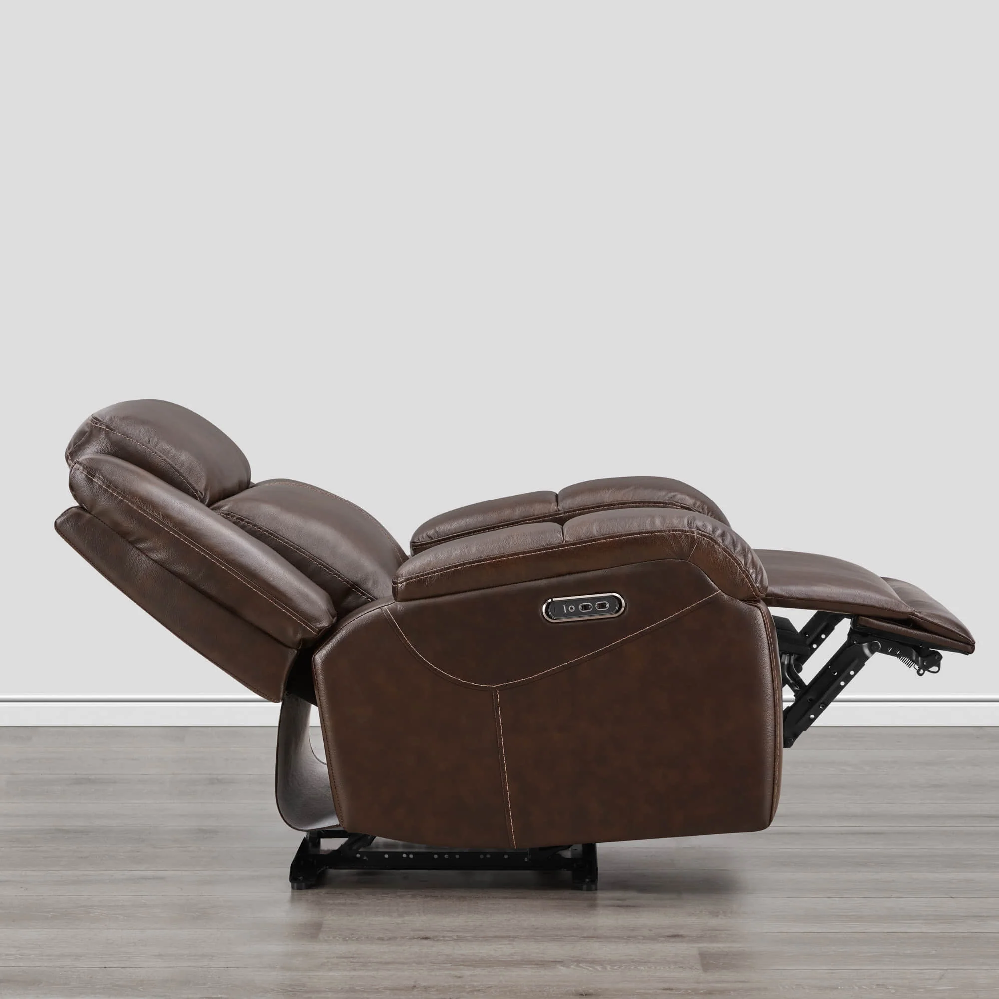 Isaac Genuine Leather Wall Hugger Power Recliner with Power Headrest - Image 33