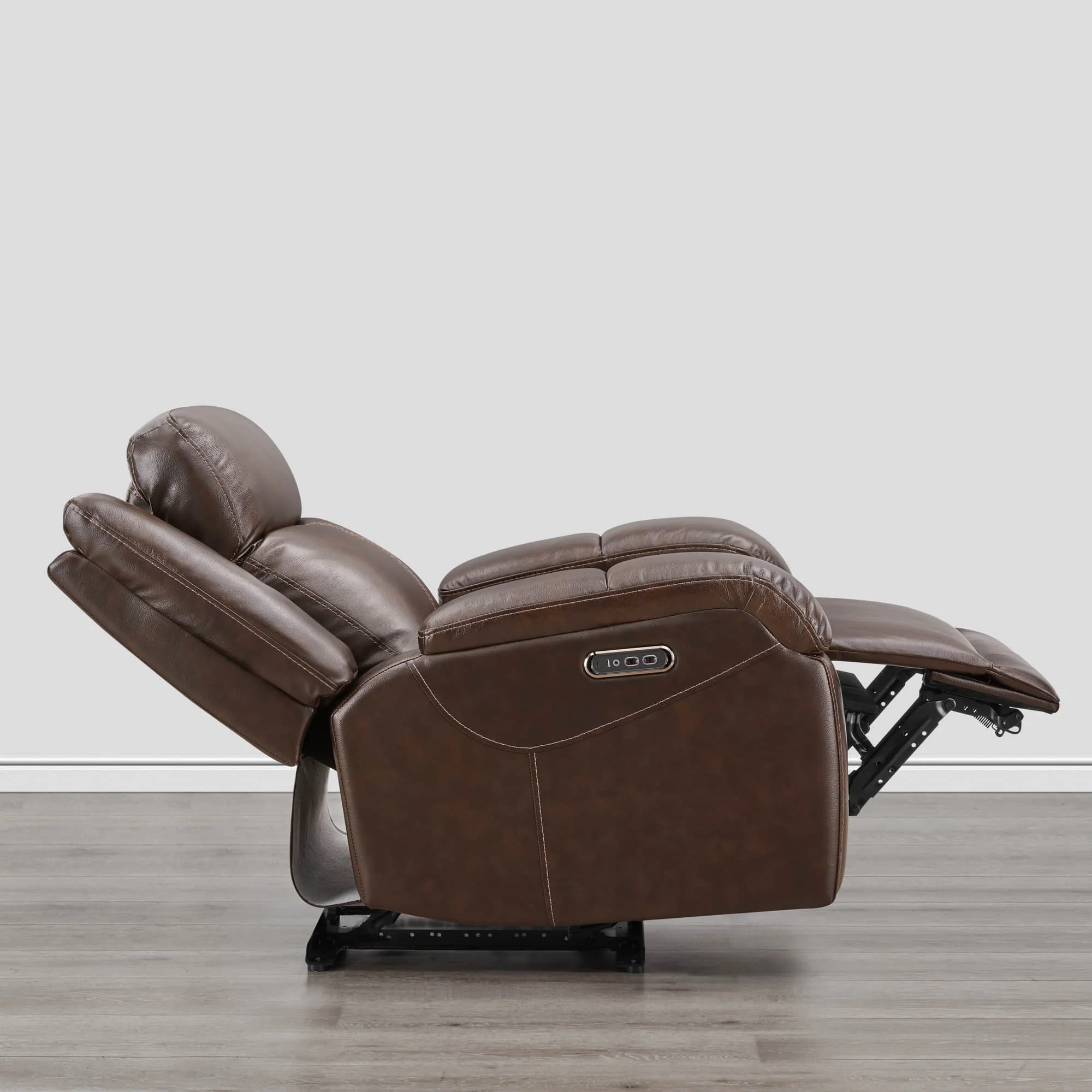 Isaac Genuine Leather Wall Hugger Power Recliner with Power Headrest - Image 34