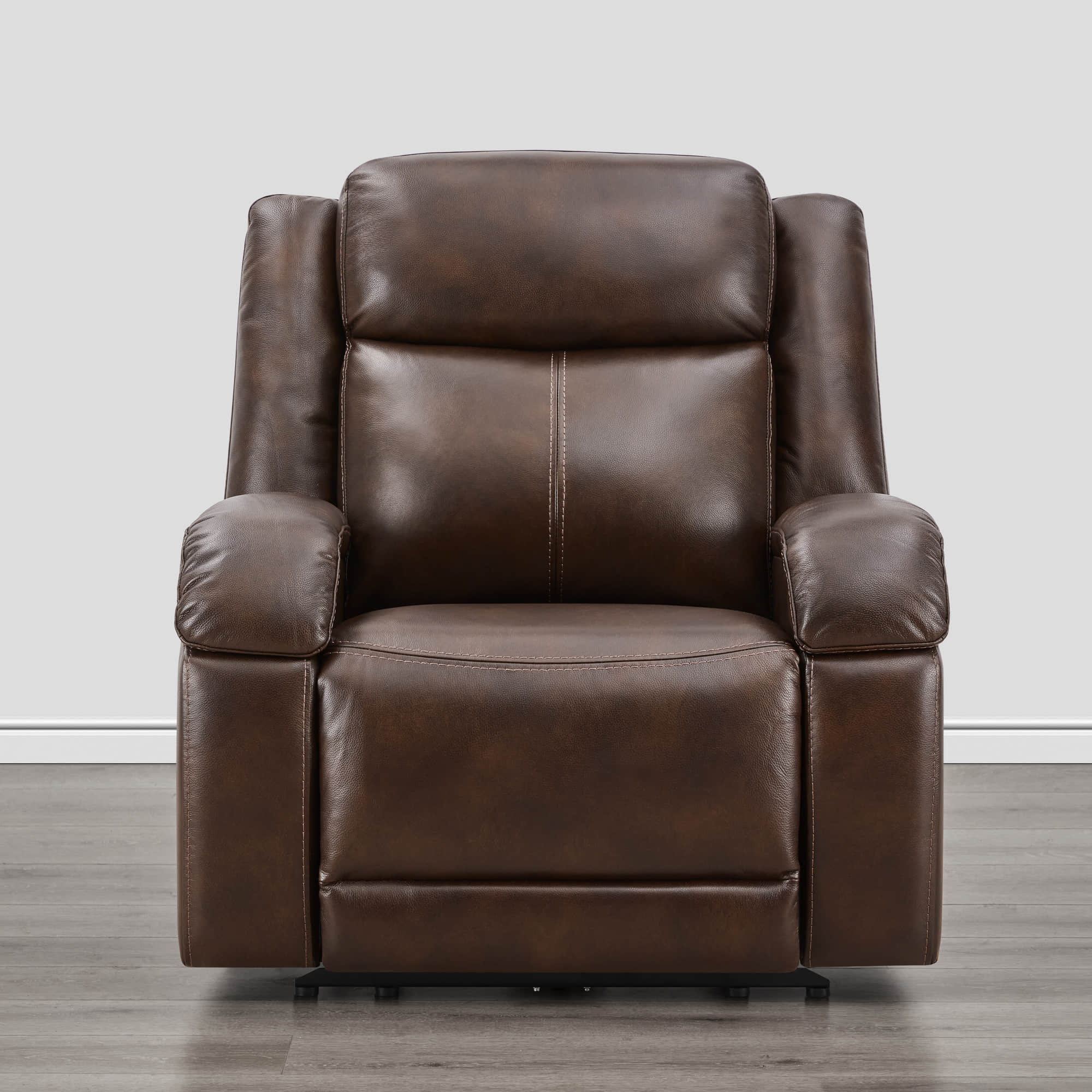 Isaac Genuine Leather Wall Hugger Power Recliner with Power Headrest - Image 41