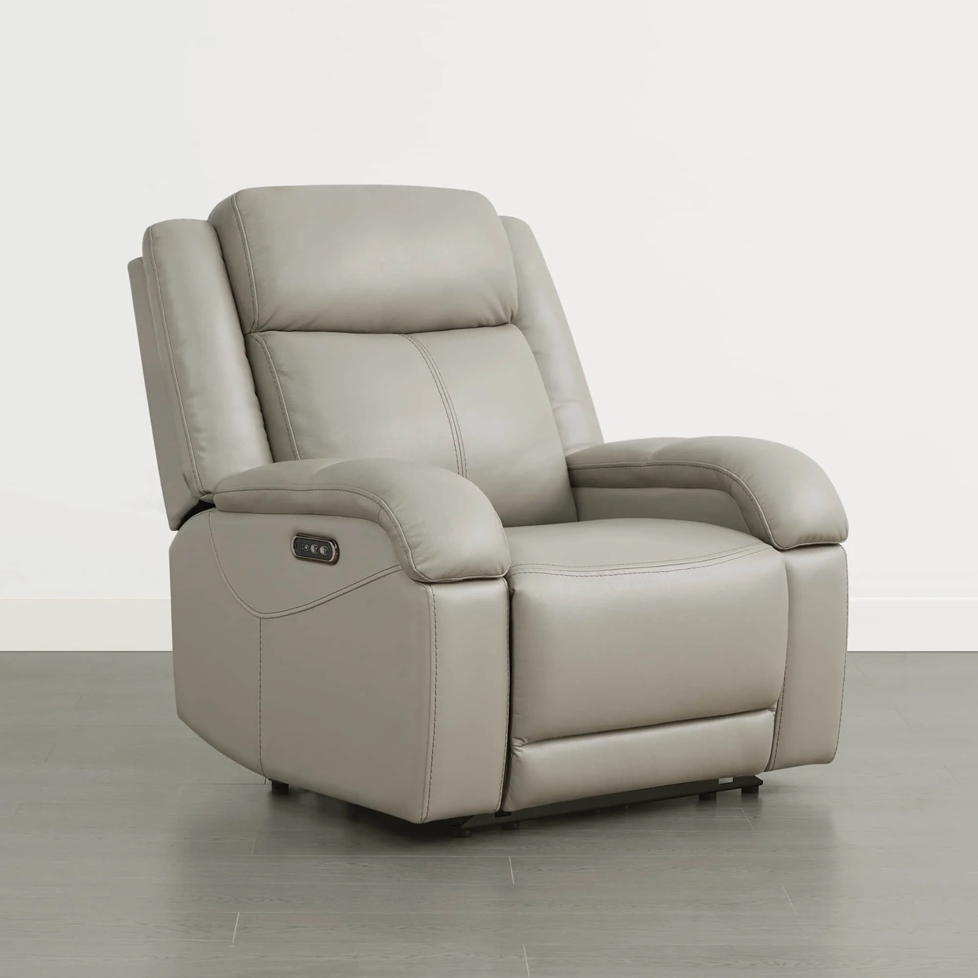 Isaac Genuine Leather Wall Hugger Power Recliner with Power Headrest - Image 46
