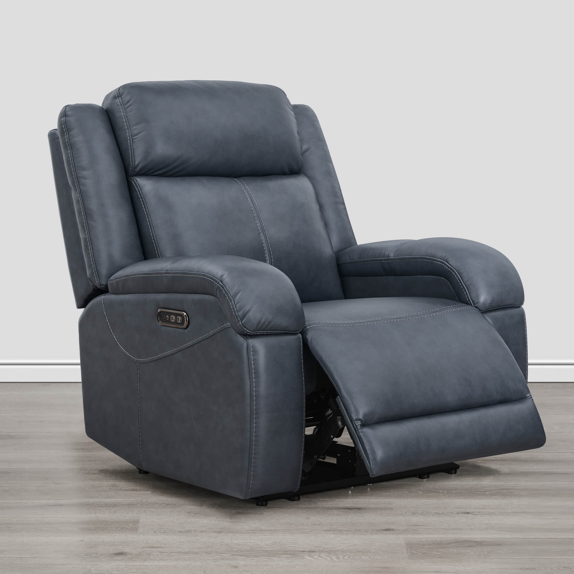 Isaac Genuine Leather Wall Hugger Power Recliner with Power Headrest - Image 5