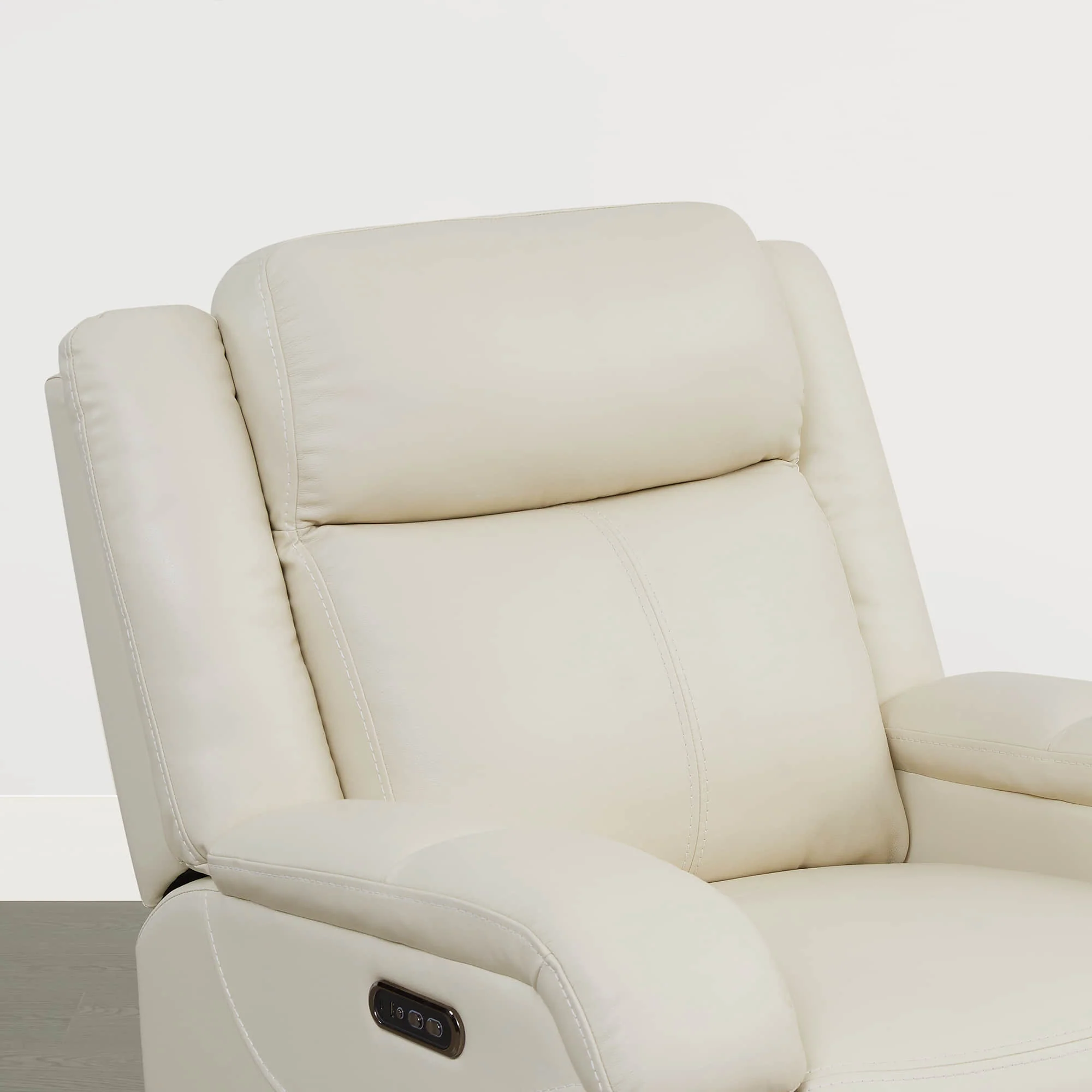 Isaac Genuine Leather Wall Hugger Power Recliner with Power Headrest - Image 62