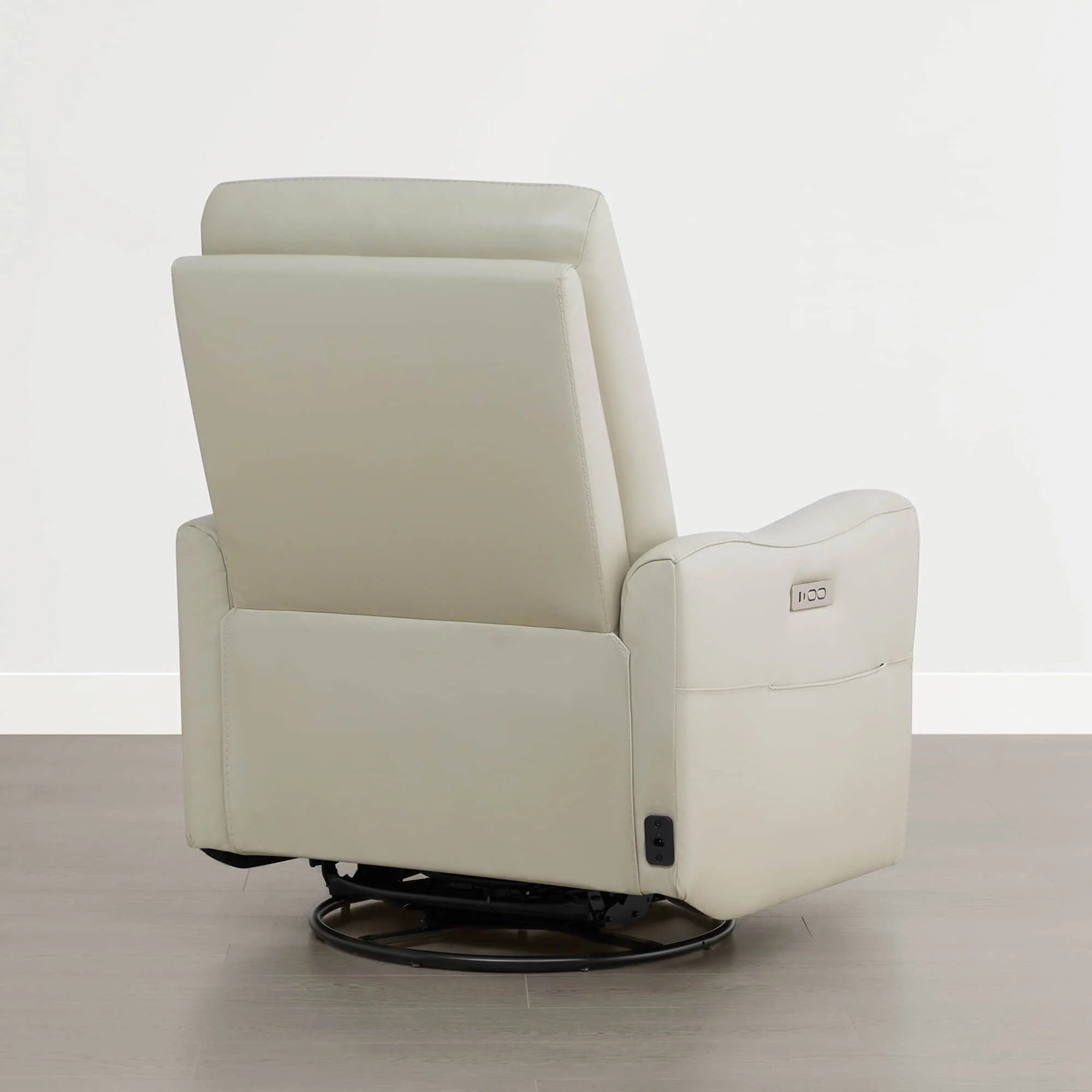 James Modern Genuine Leather Power Swivel Glider Recliner - Image 10