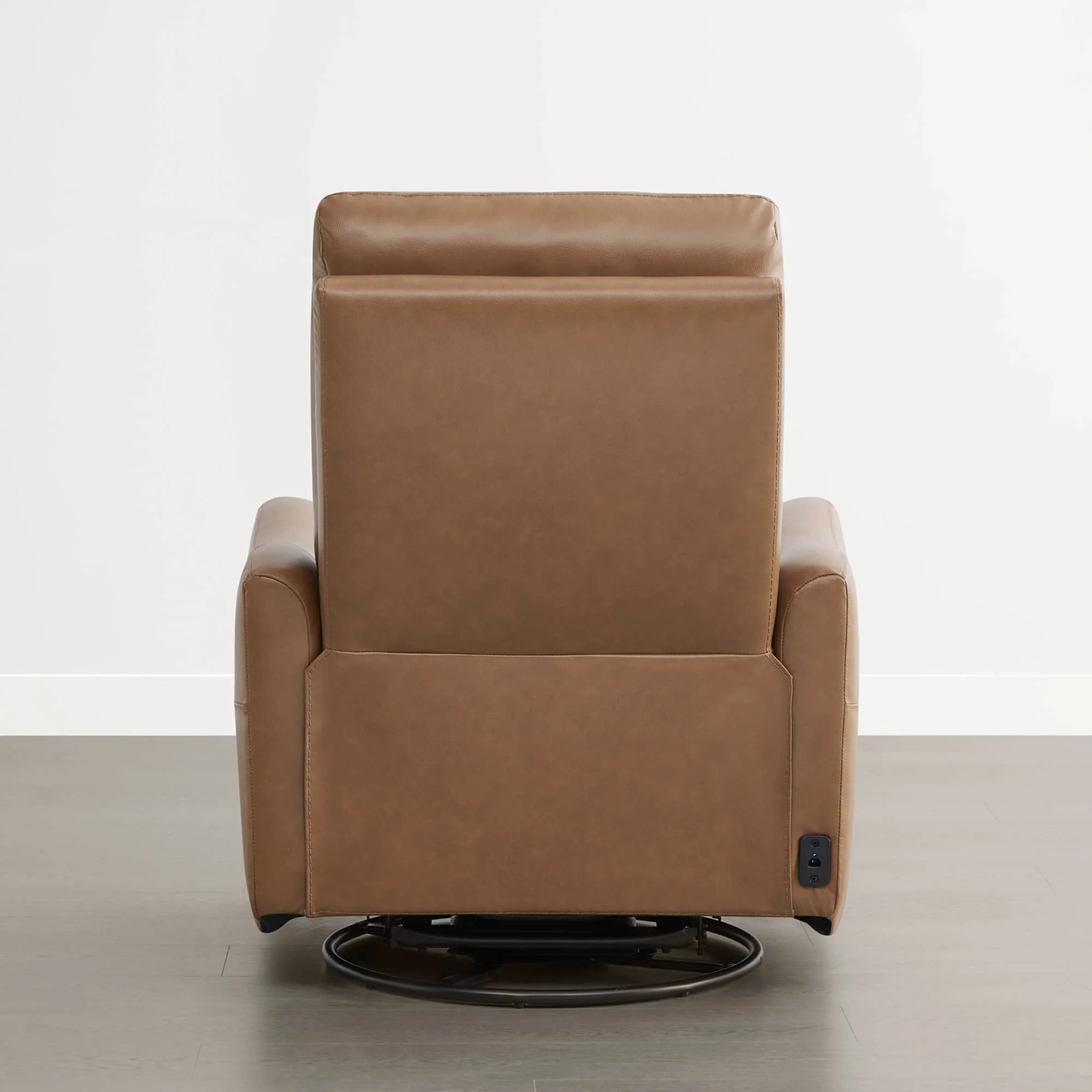 James Modern Genuine Leather Power Swivel Glider Recliner - Image 13