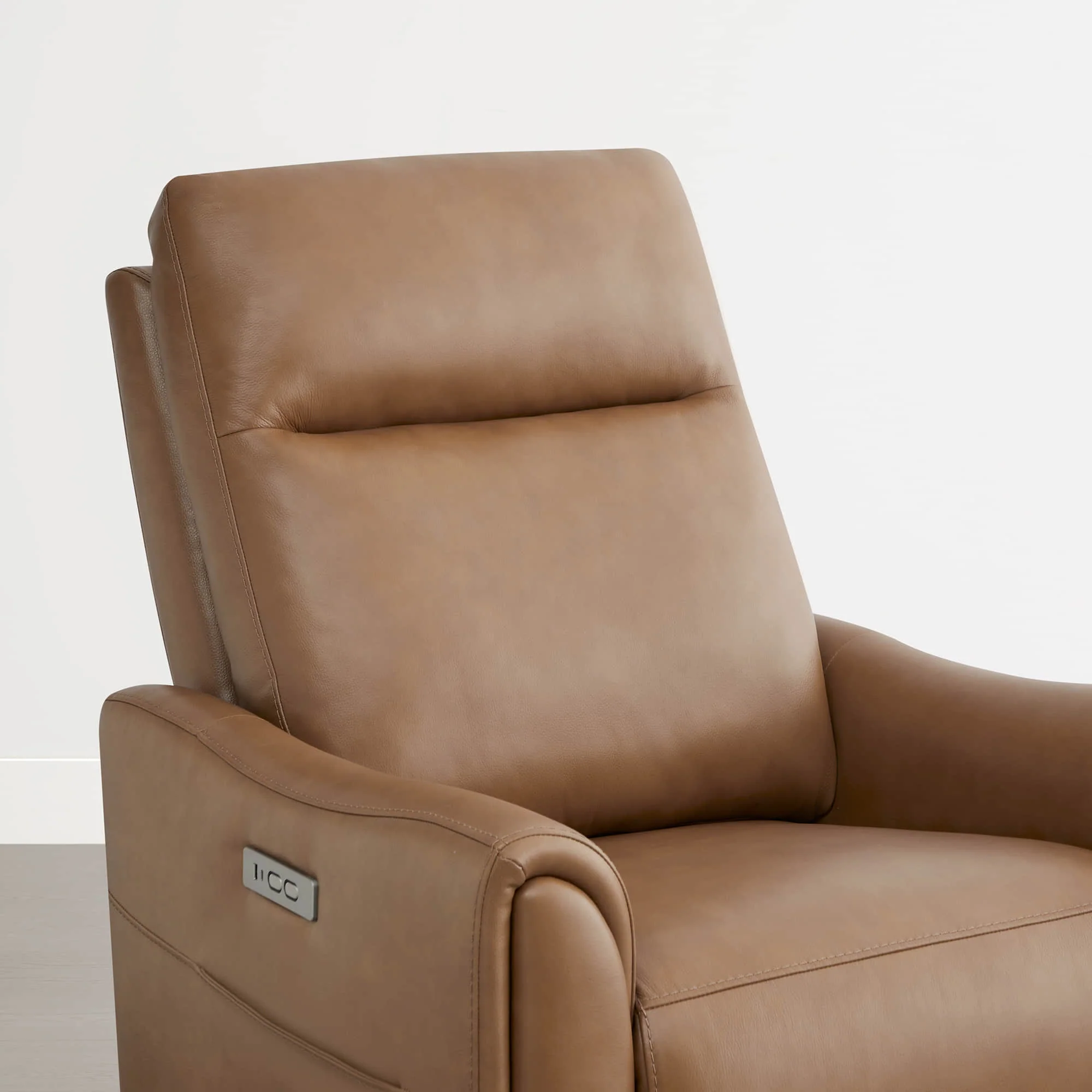 James Modern Genuine Leather Power Swivel Glider Recliner - Image 16