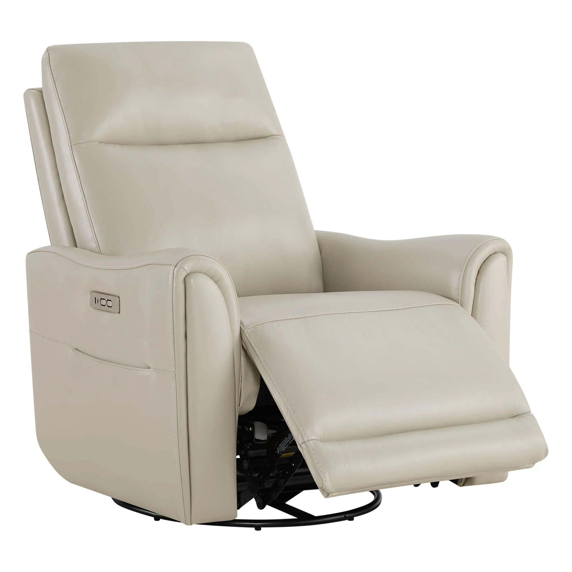 James Modern Genuine Leather Power Swivel Glider Recliner - Image 28
