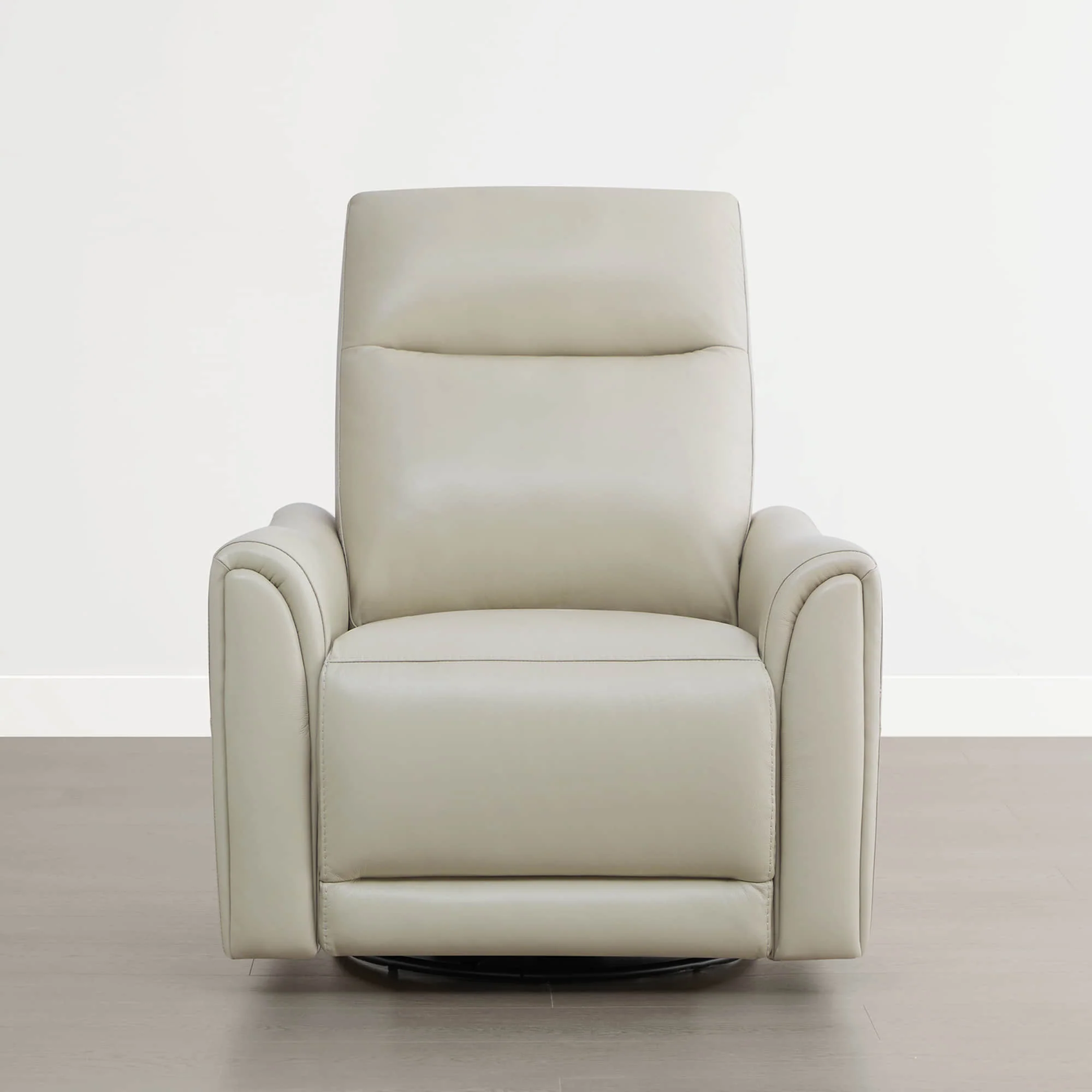 James Modern Genuine Leather Power Swivel Glider Recliner - Image 7