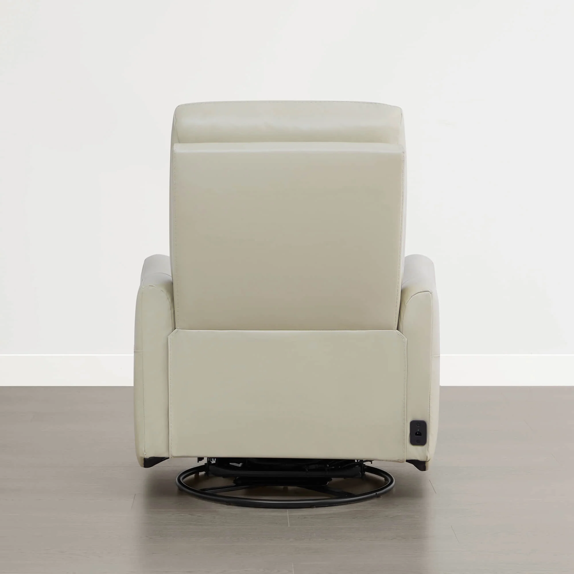 James Modern Genuine Leather Power Swivel Glider Recliner - Image 9